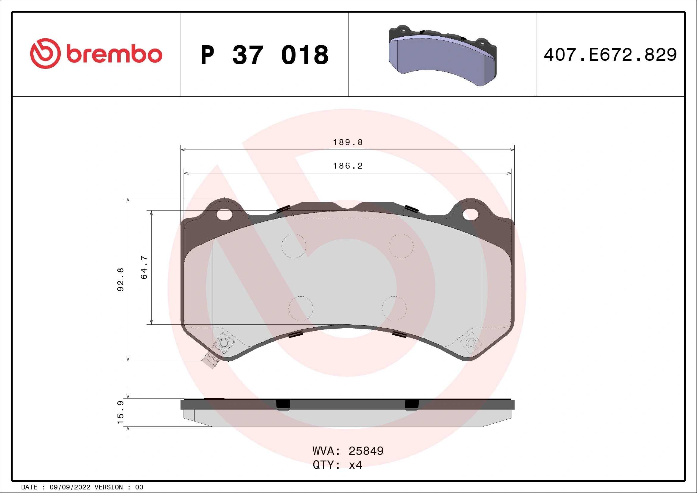 BREMBO P37018