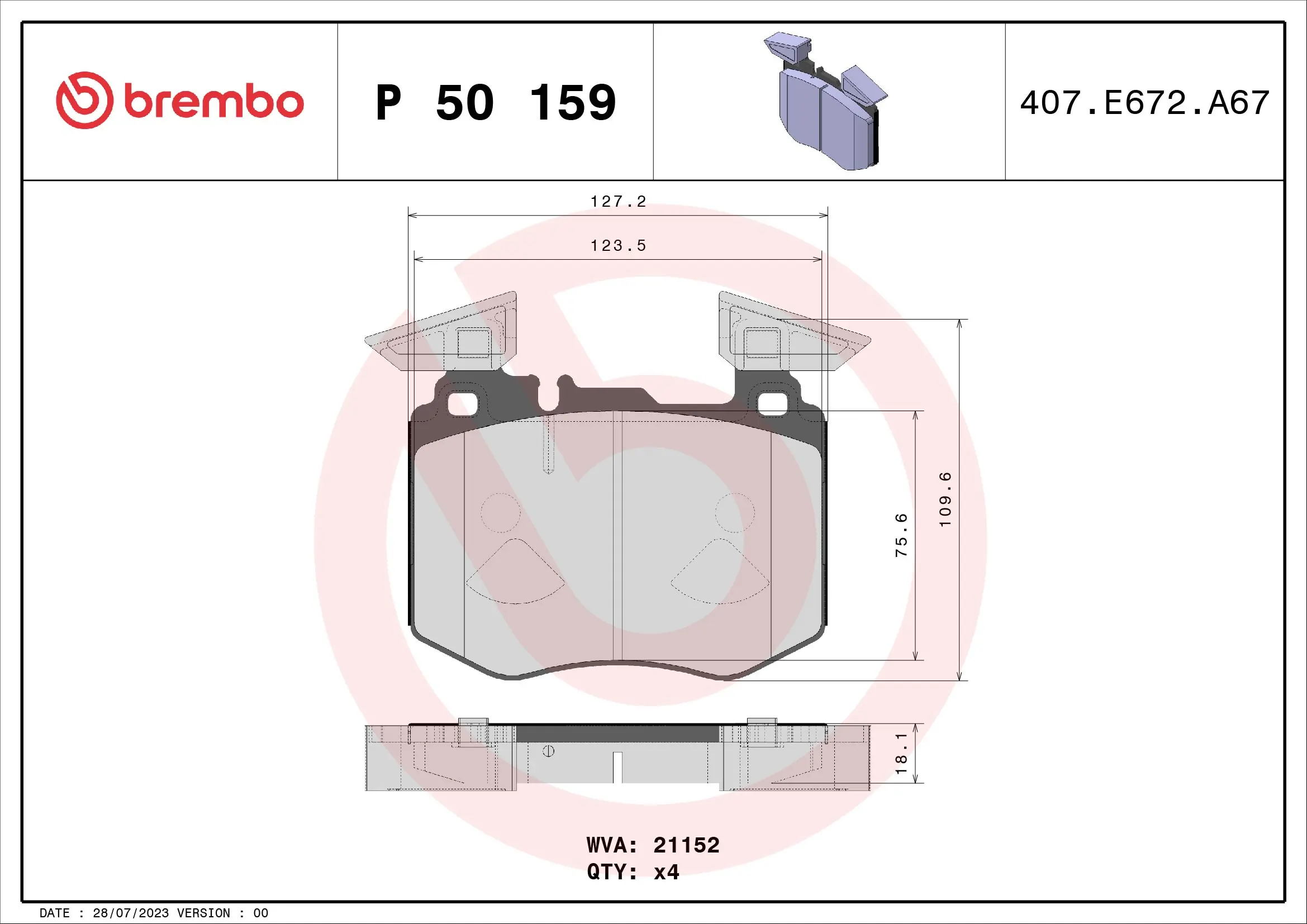 BREMBO P50159