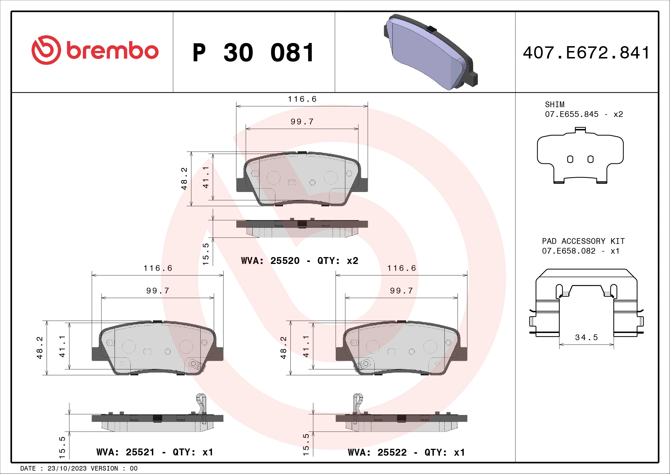 BREMBO P30081