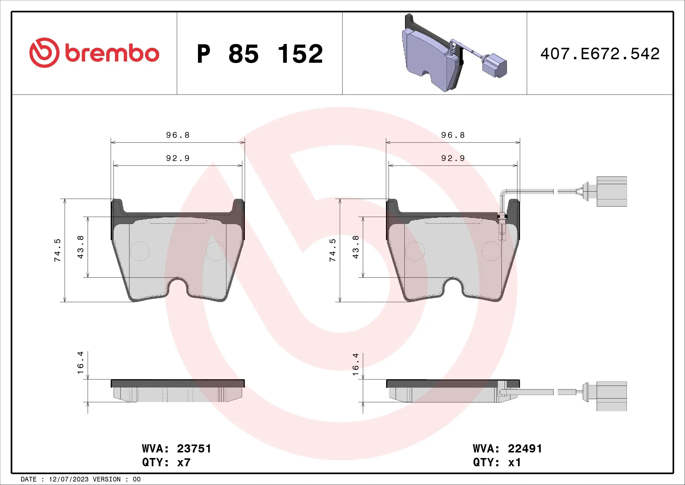 BREMBO P85152