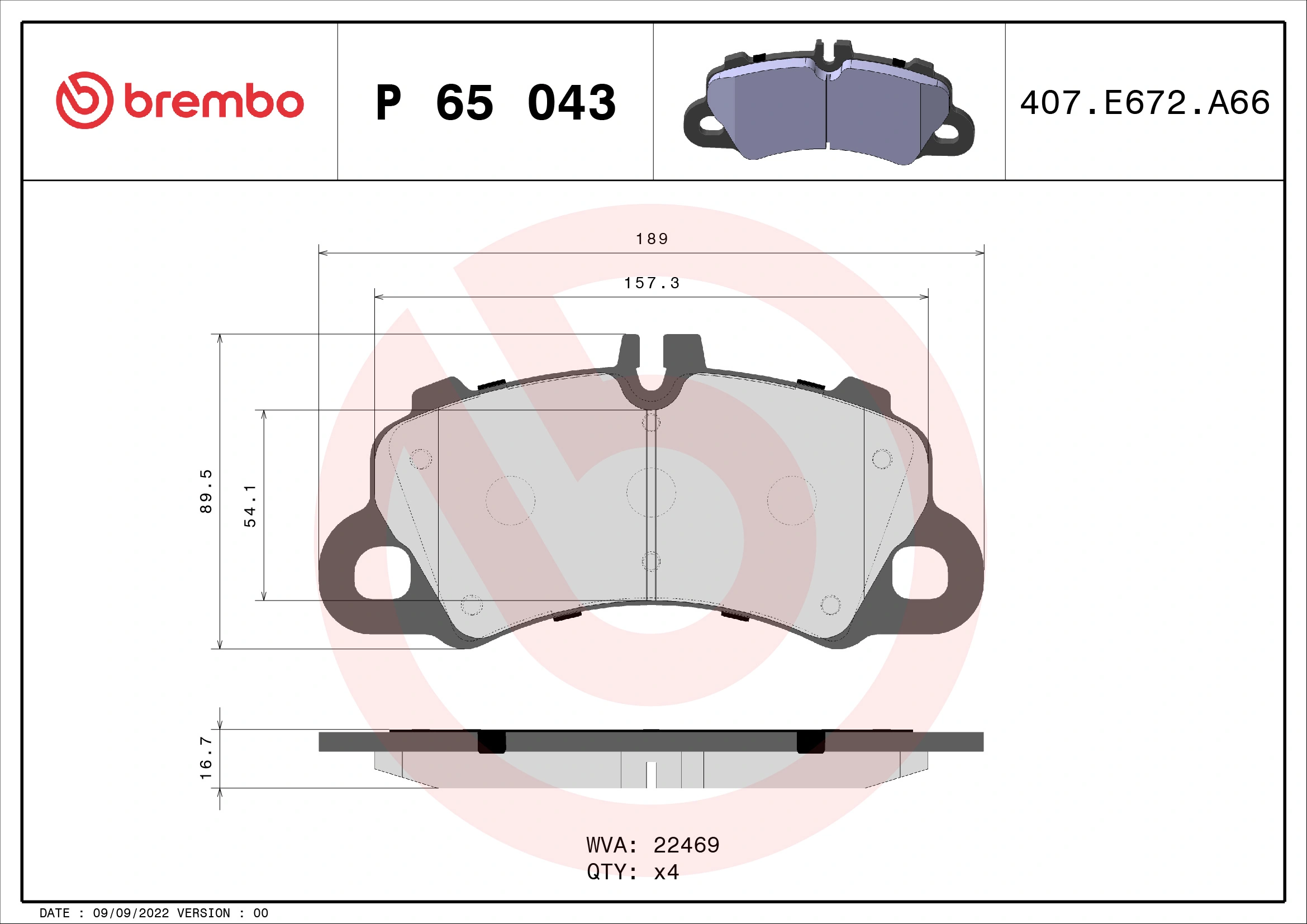 BREMBO P65043