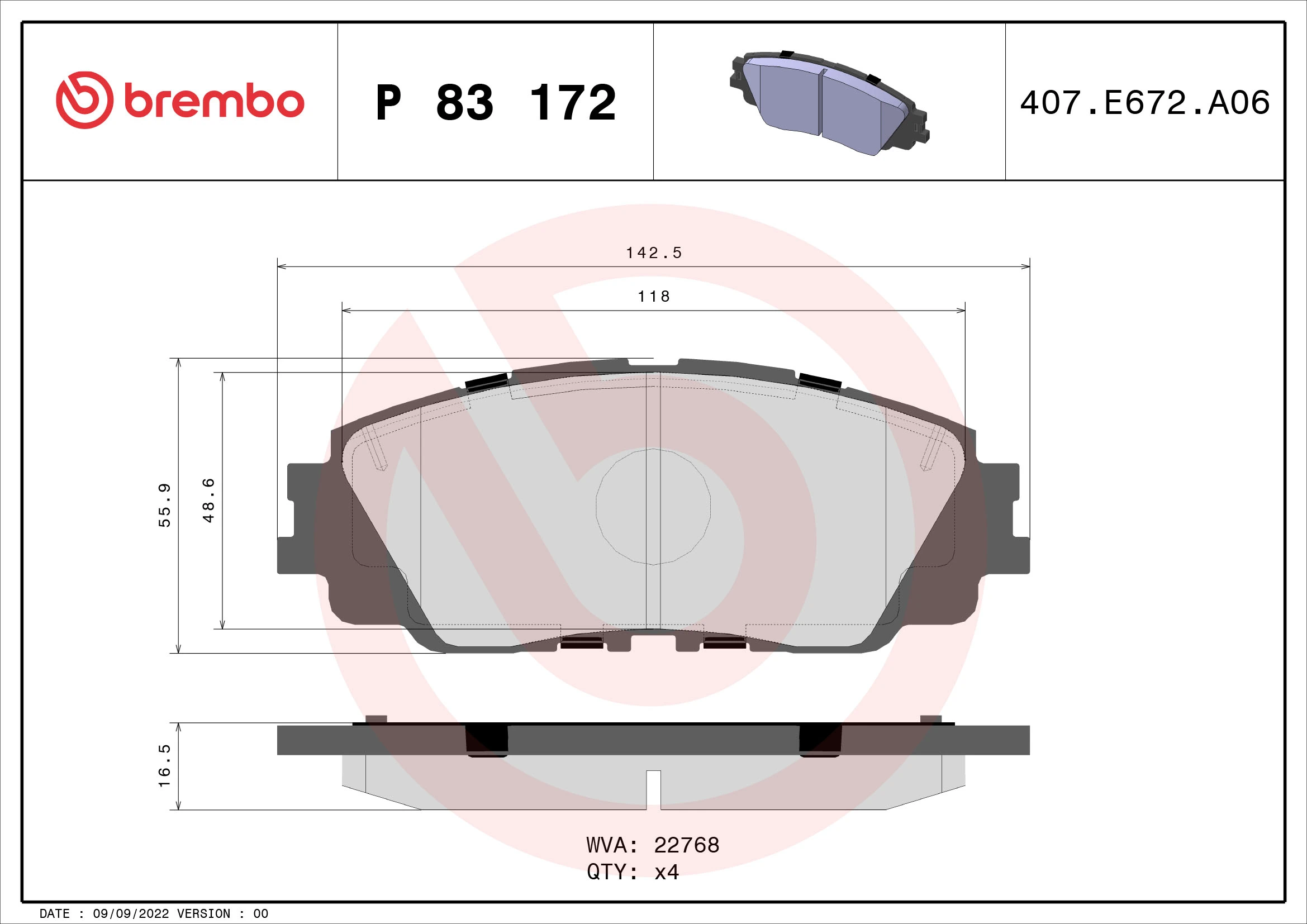 BREMBO P83172