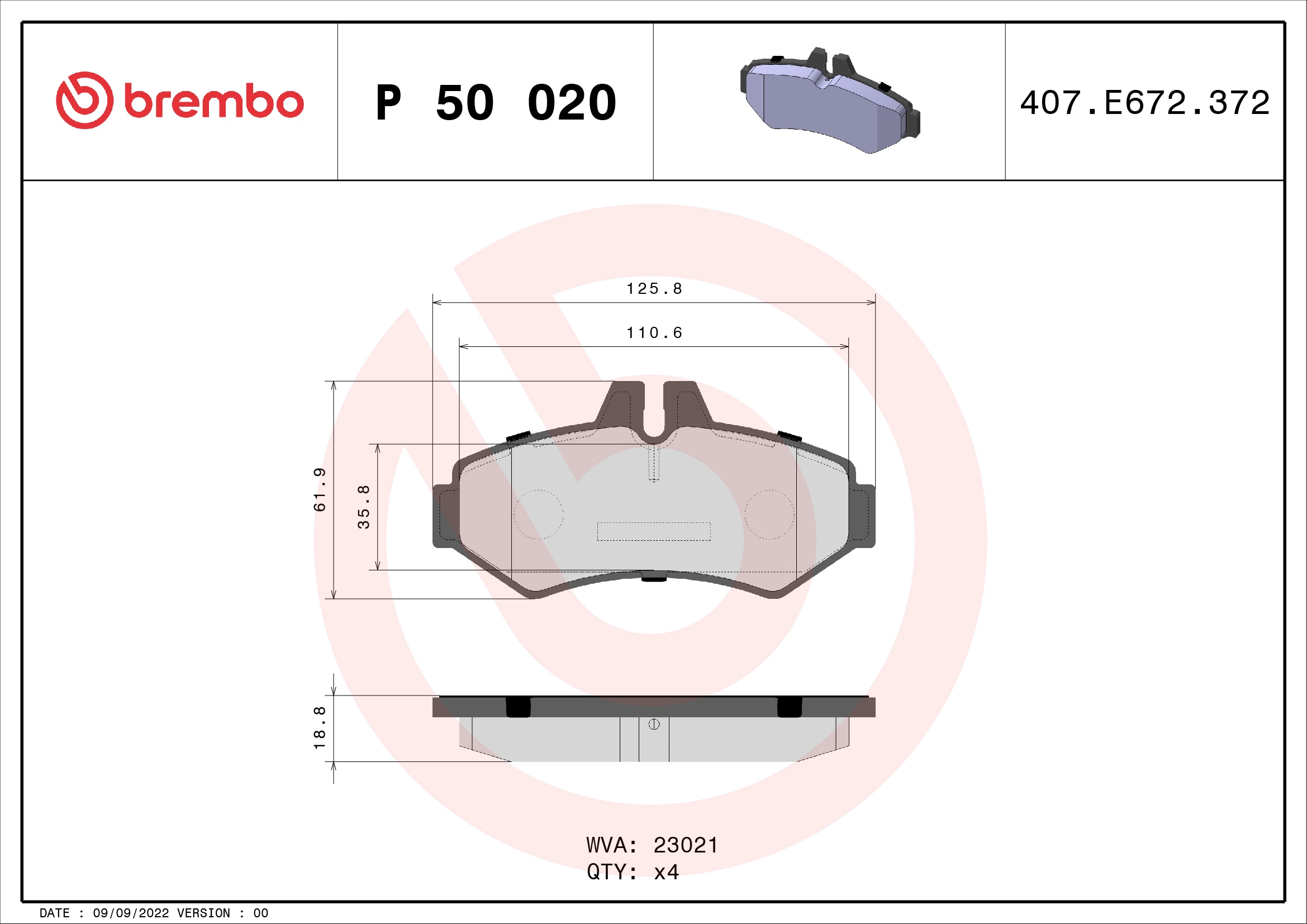 BREMBO P50020