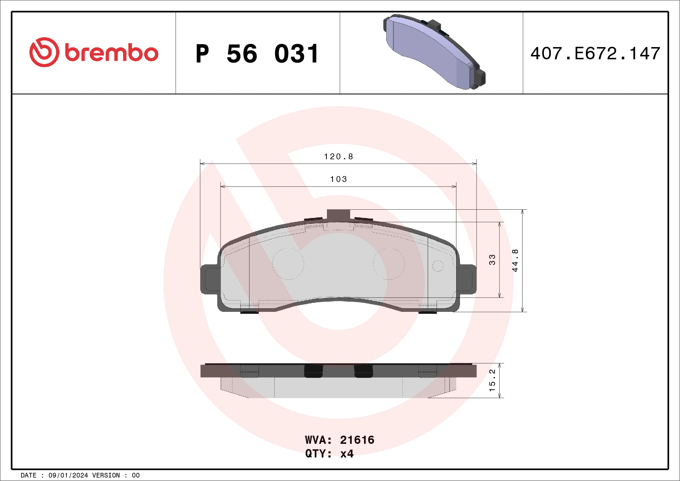 BREMBO P56031