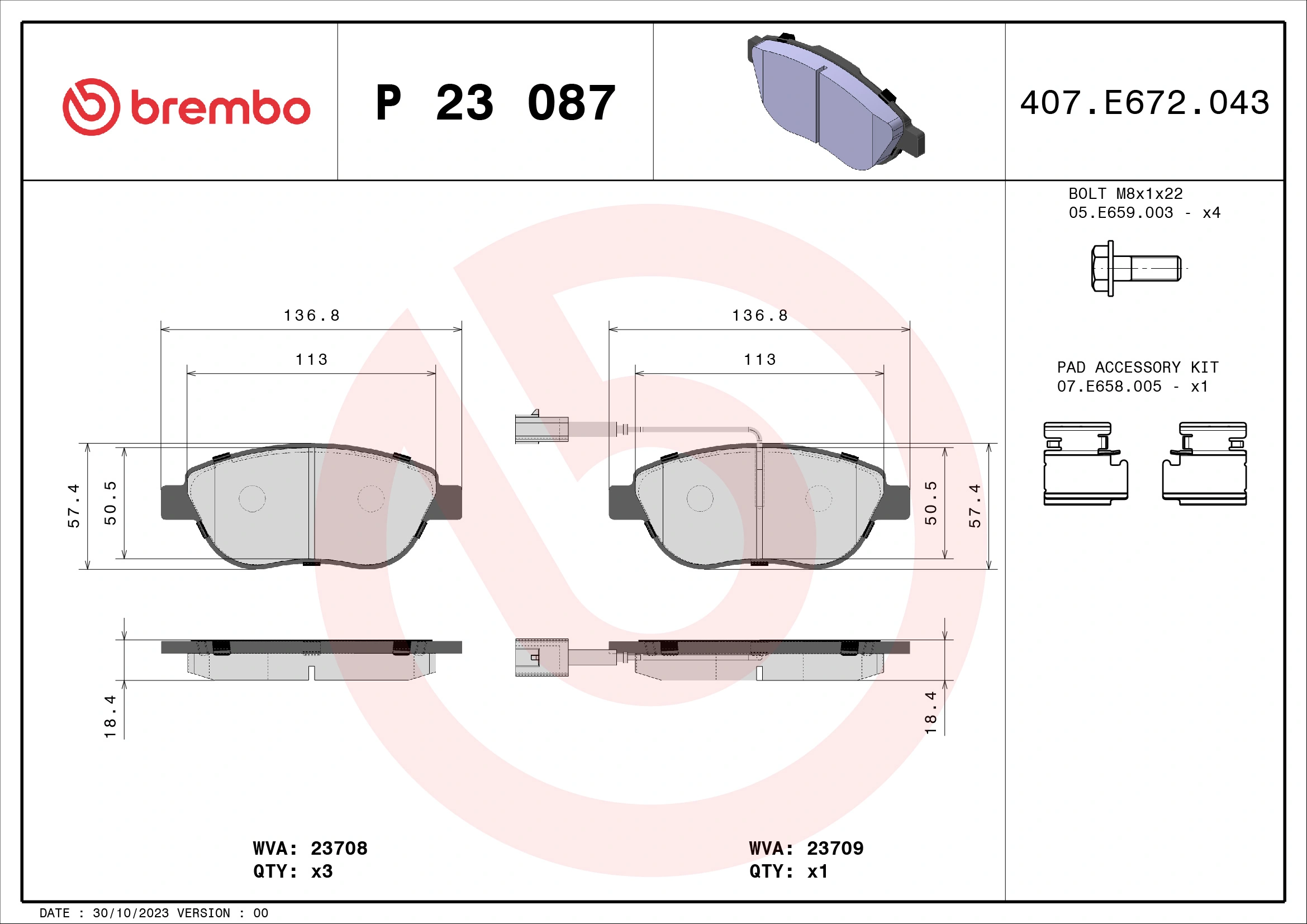 BREMBO P23087
