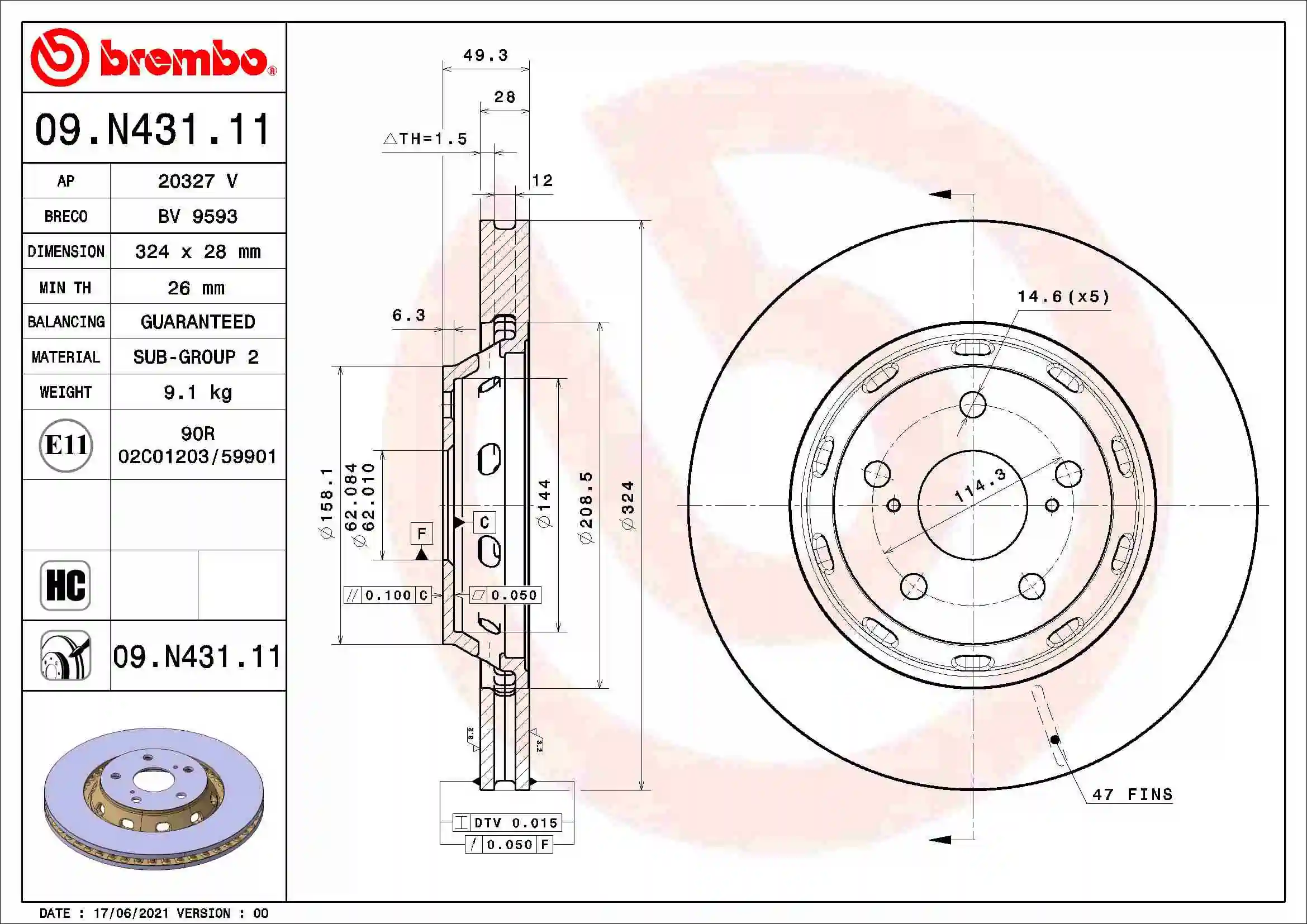 BREMBO 09N43111