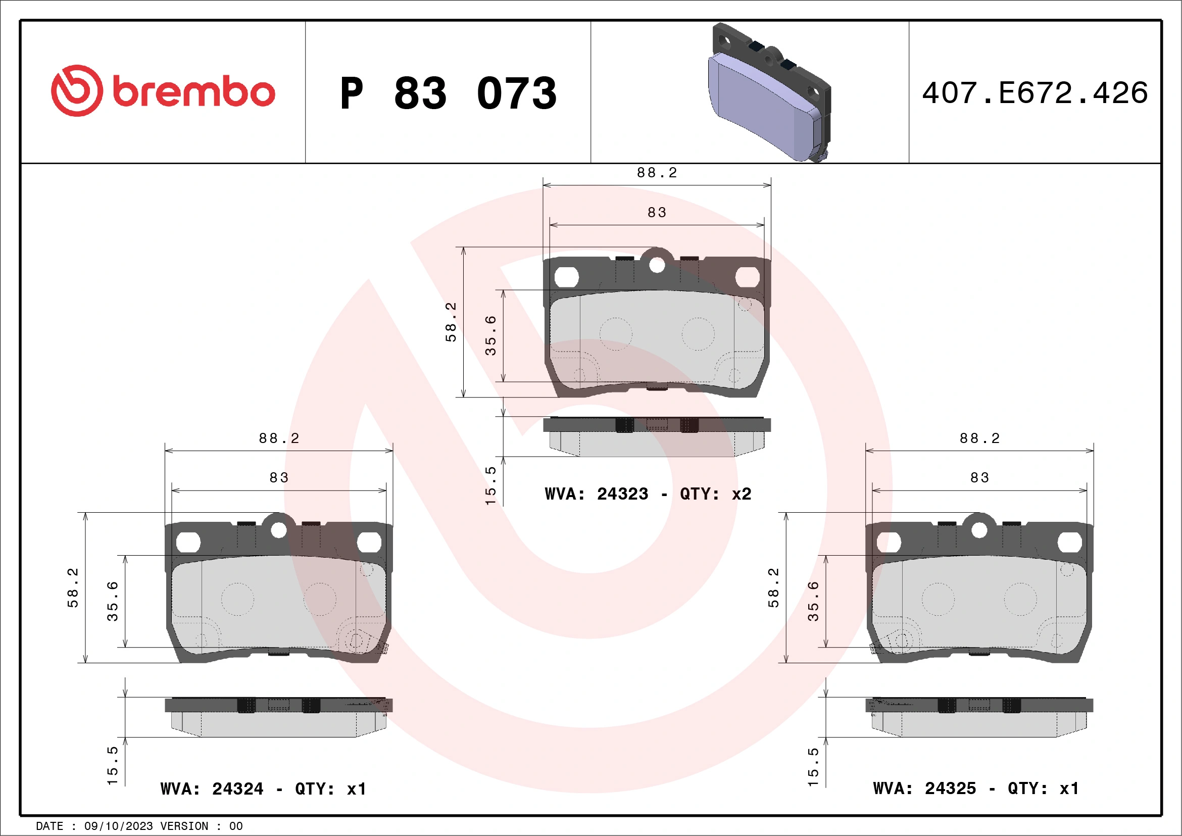 BREMBO P83073