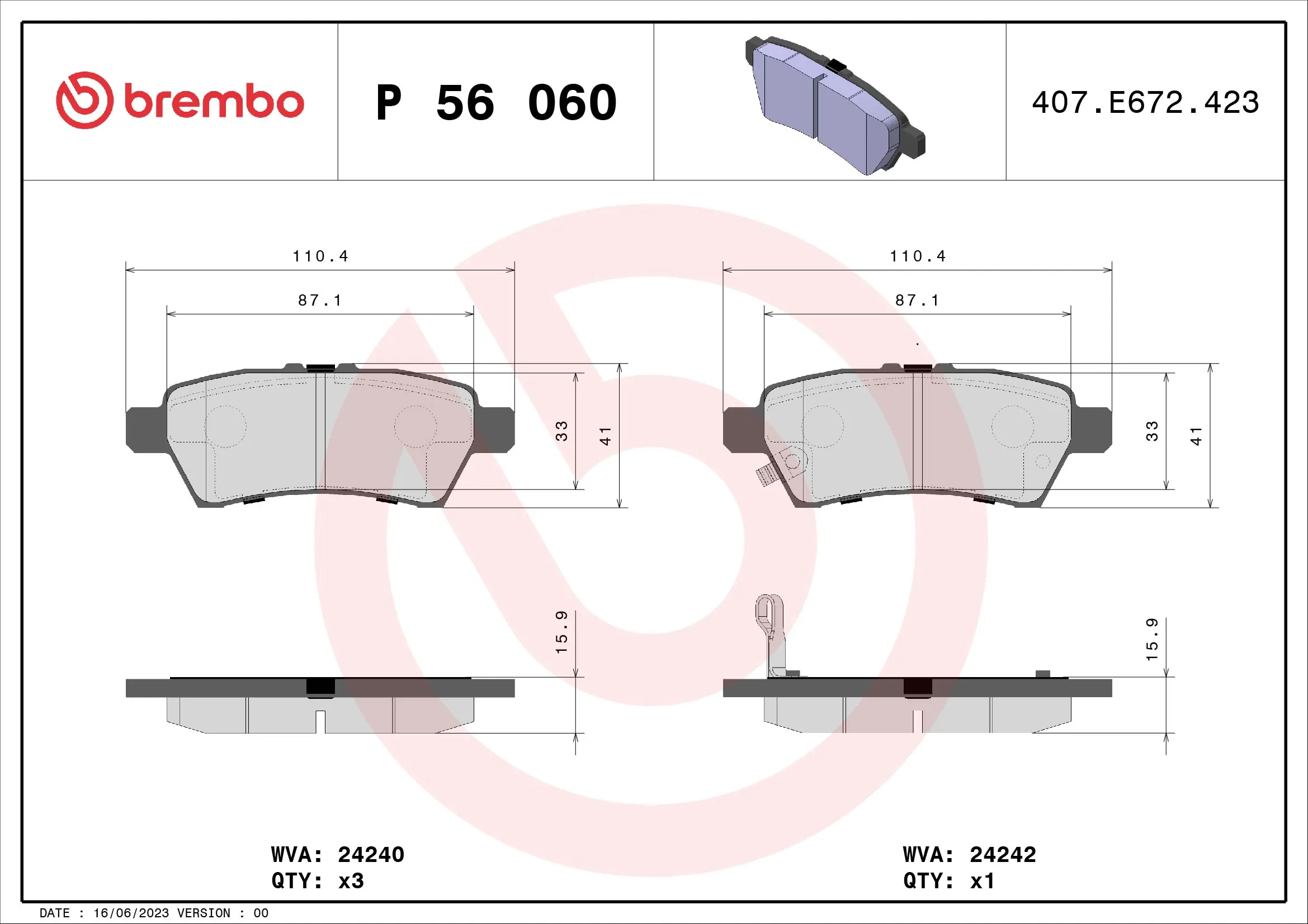 BREMBO P56060
