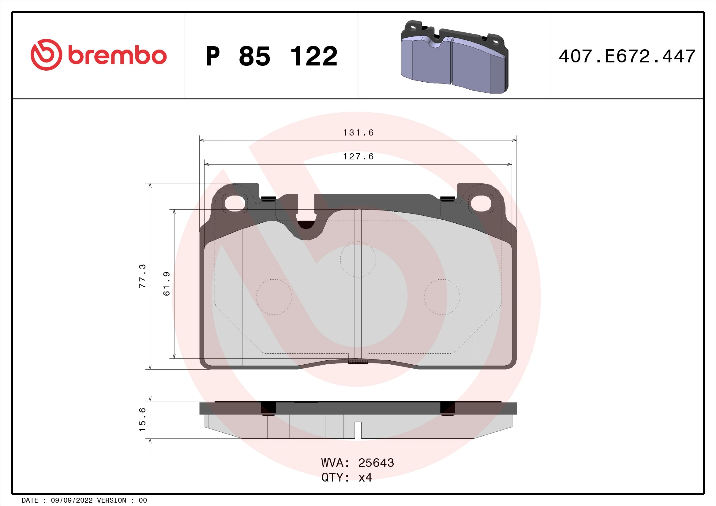 BREMBO P85122