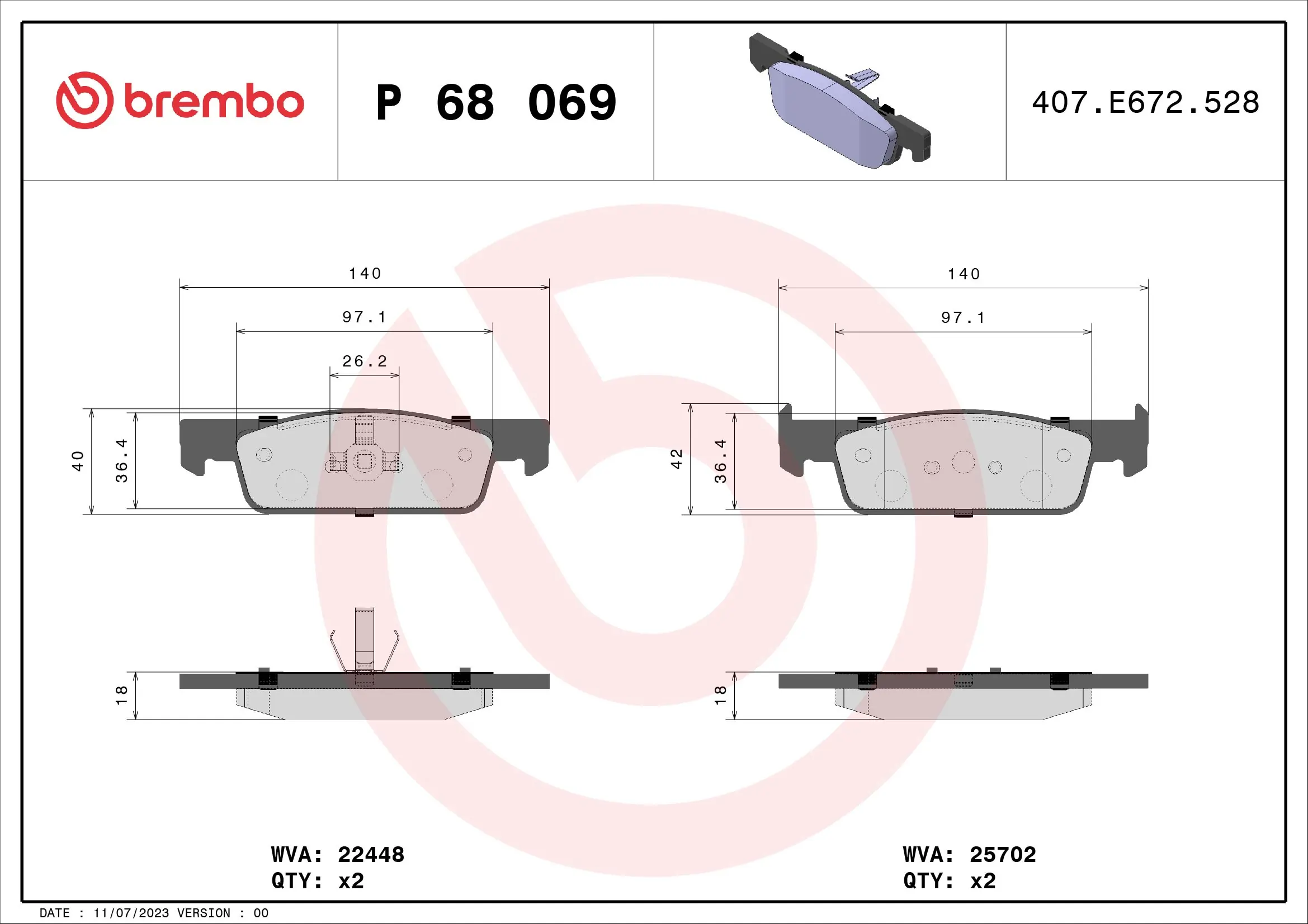 BREMBO P68069