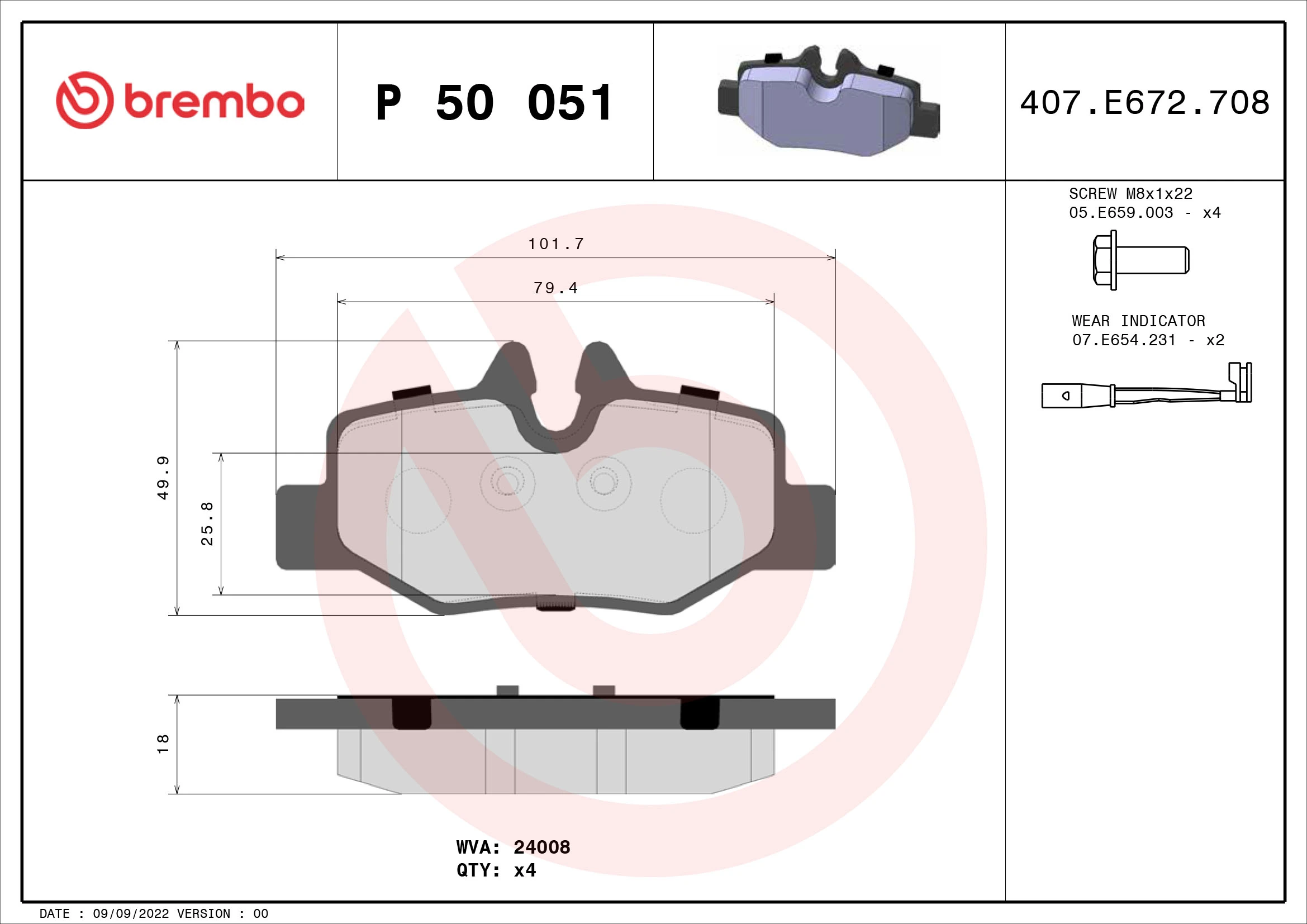 BREMBO P50051