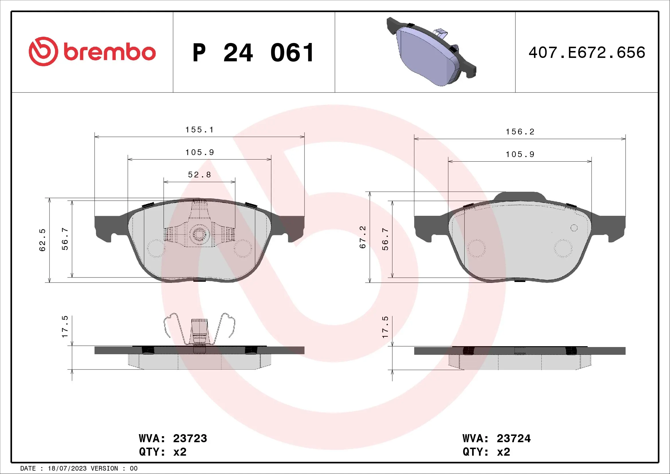 BREMBO P24061