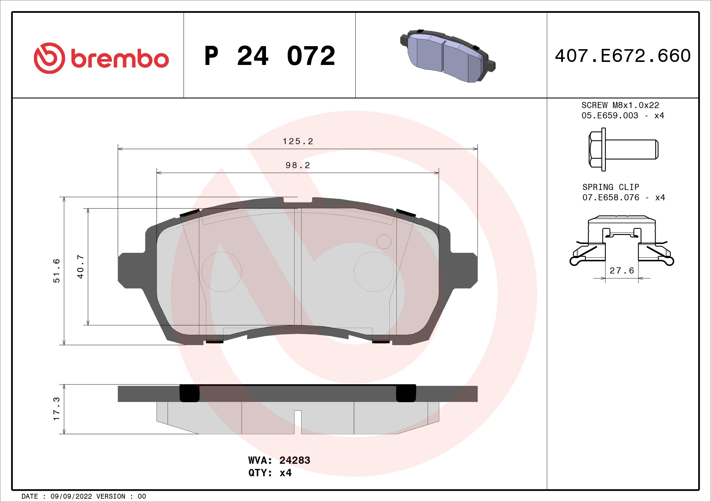 BREMBO P24072