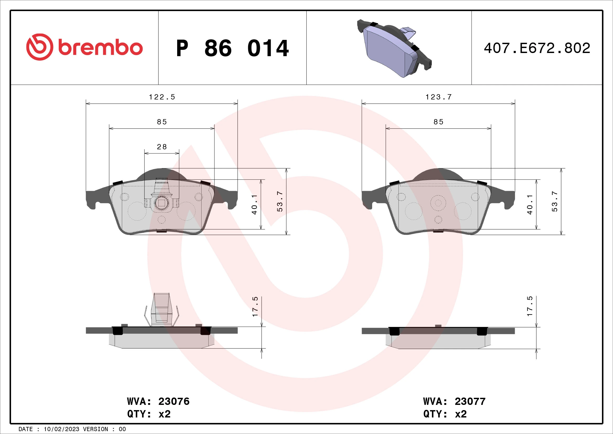 BREMBO P86014