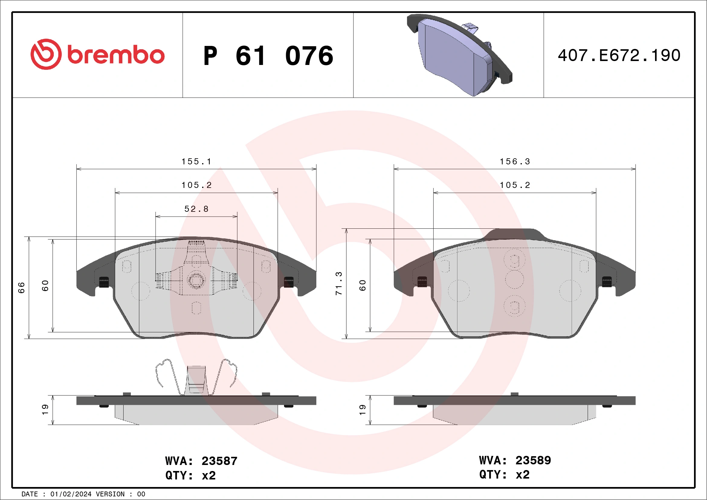 BREMBO P61076