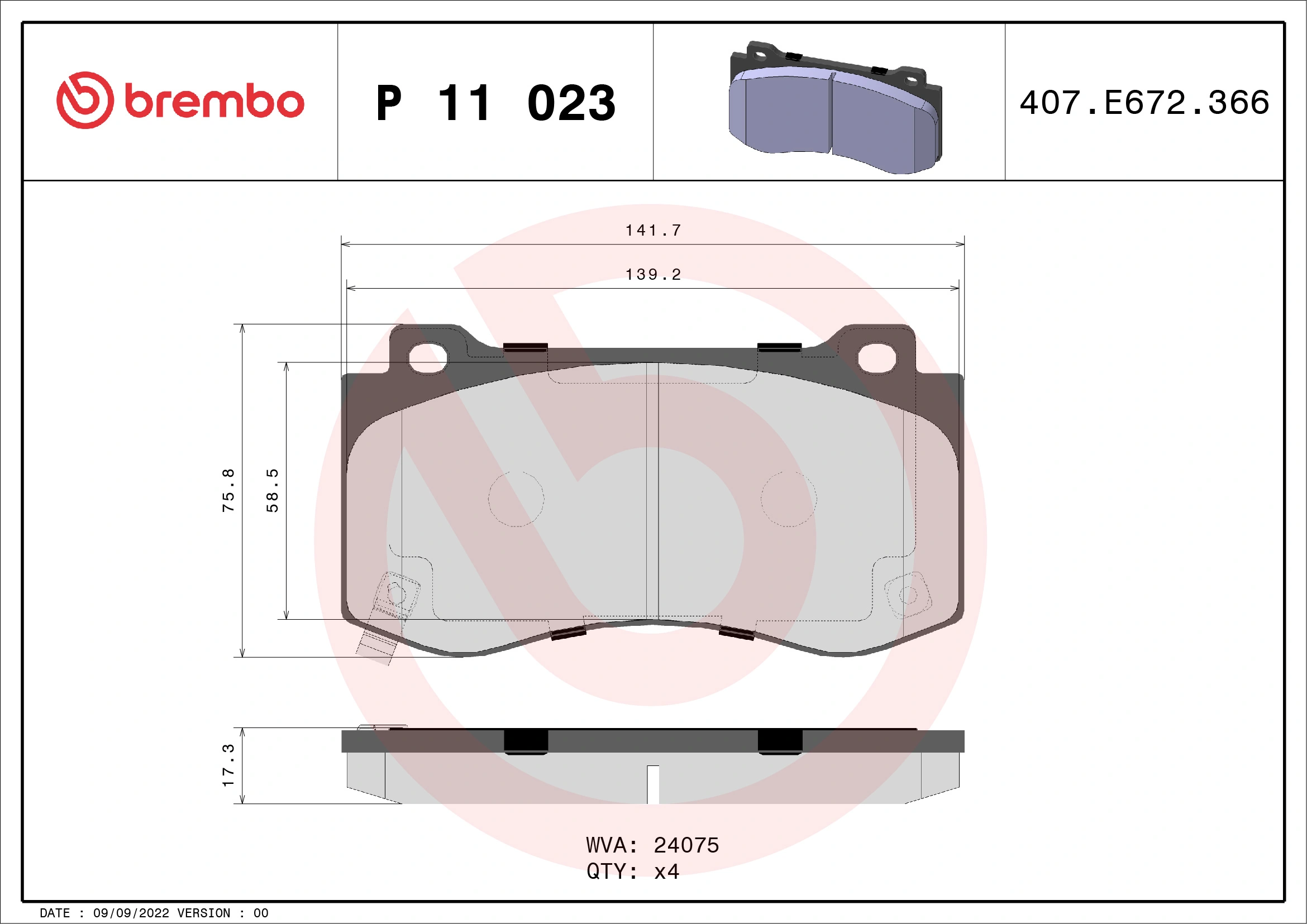 BREMBO P11023