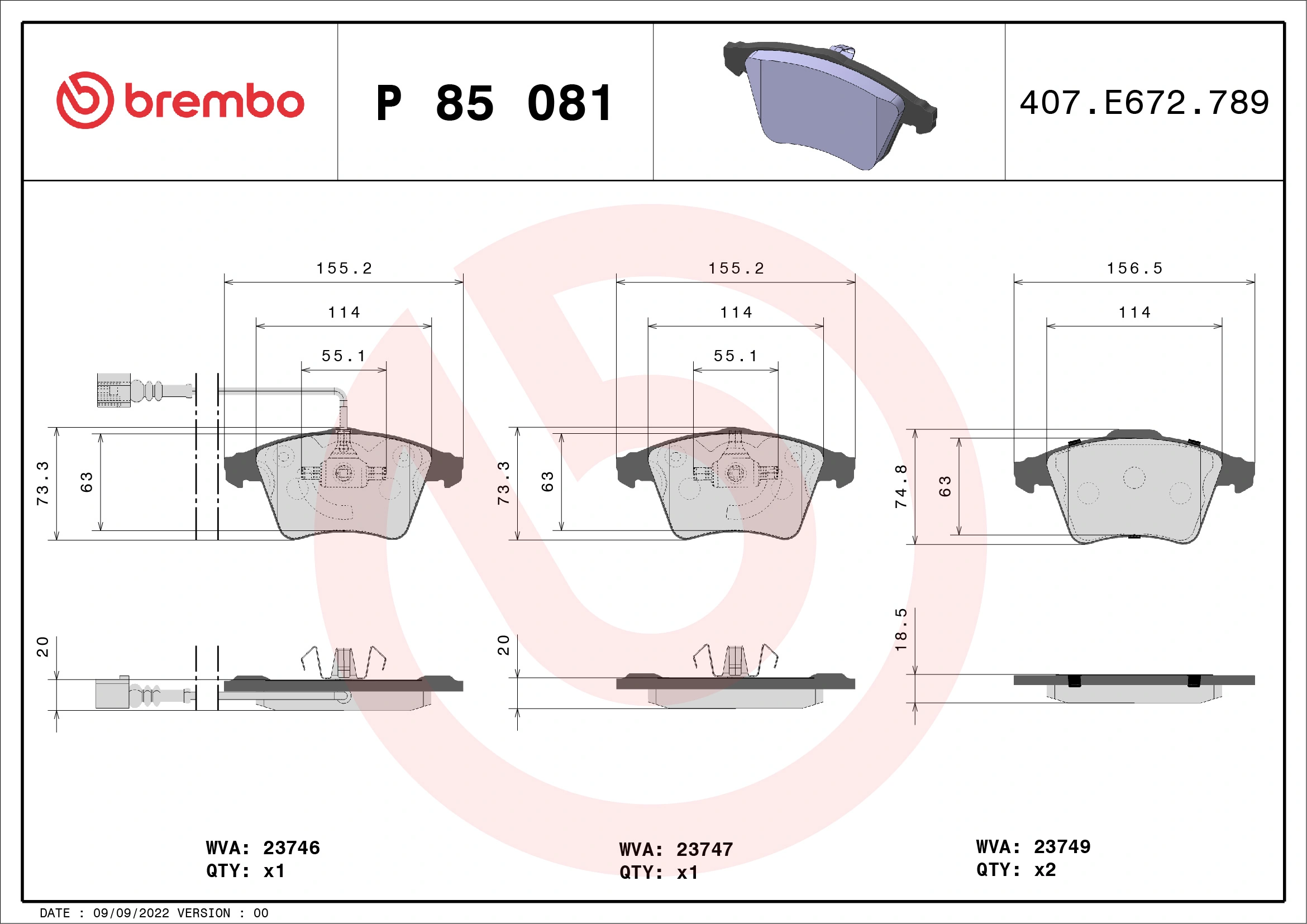 BREMBO P85081