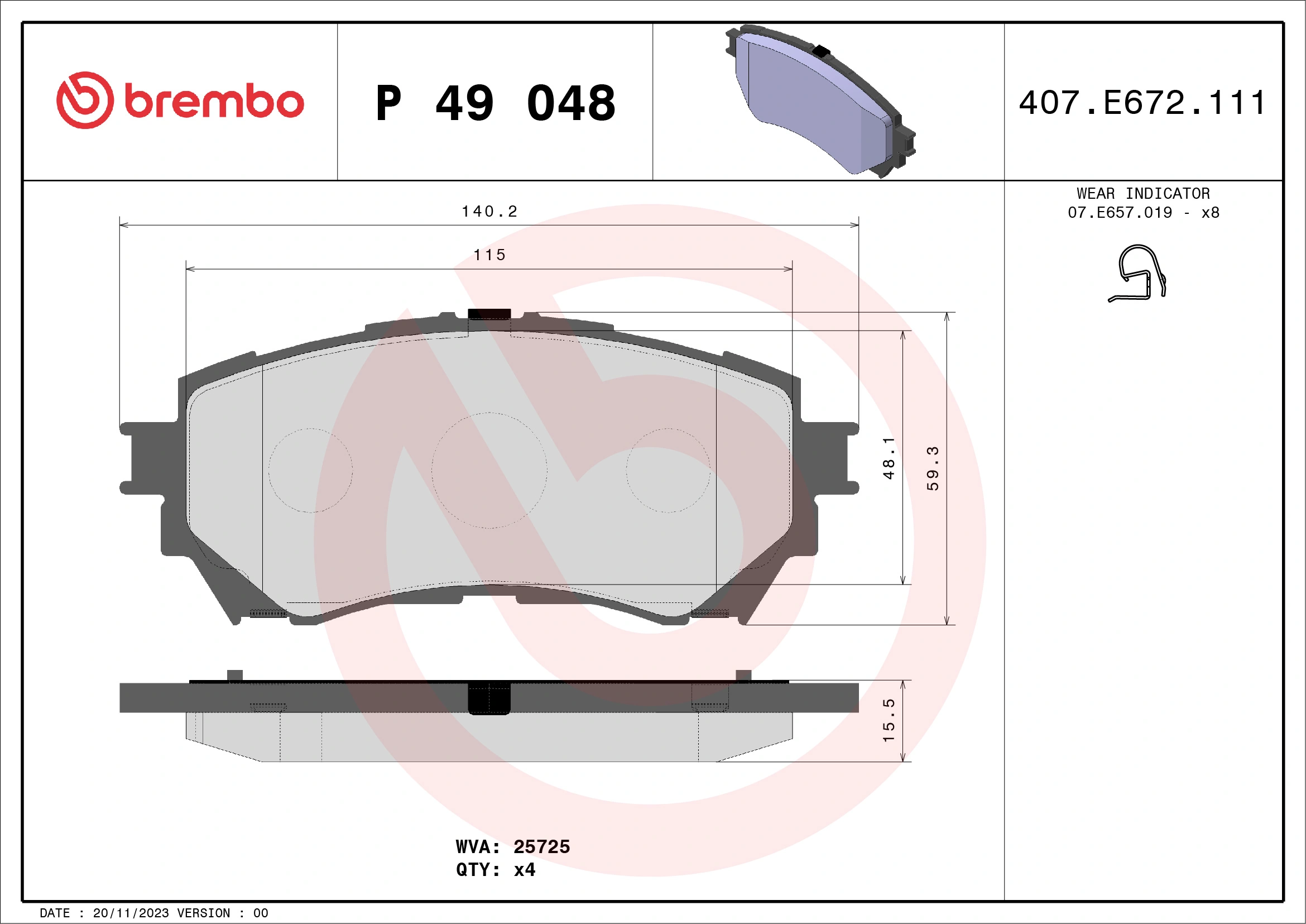 BREMBO P49048