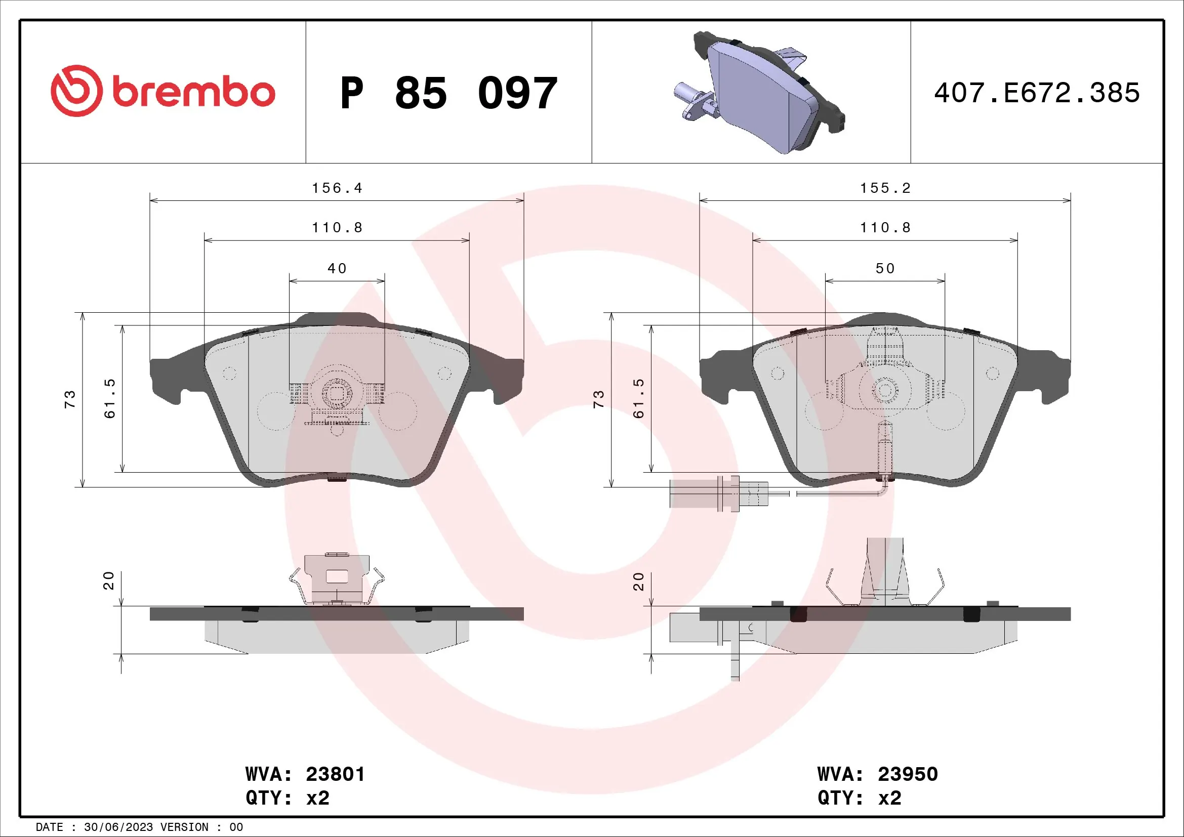 BREMBO P85097