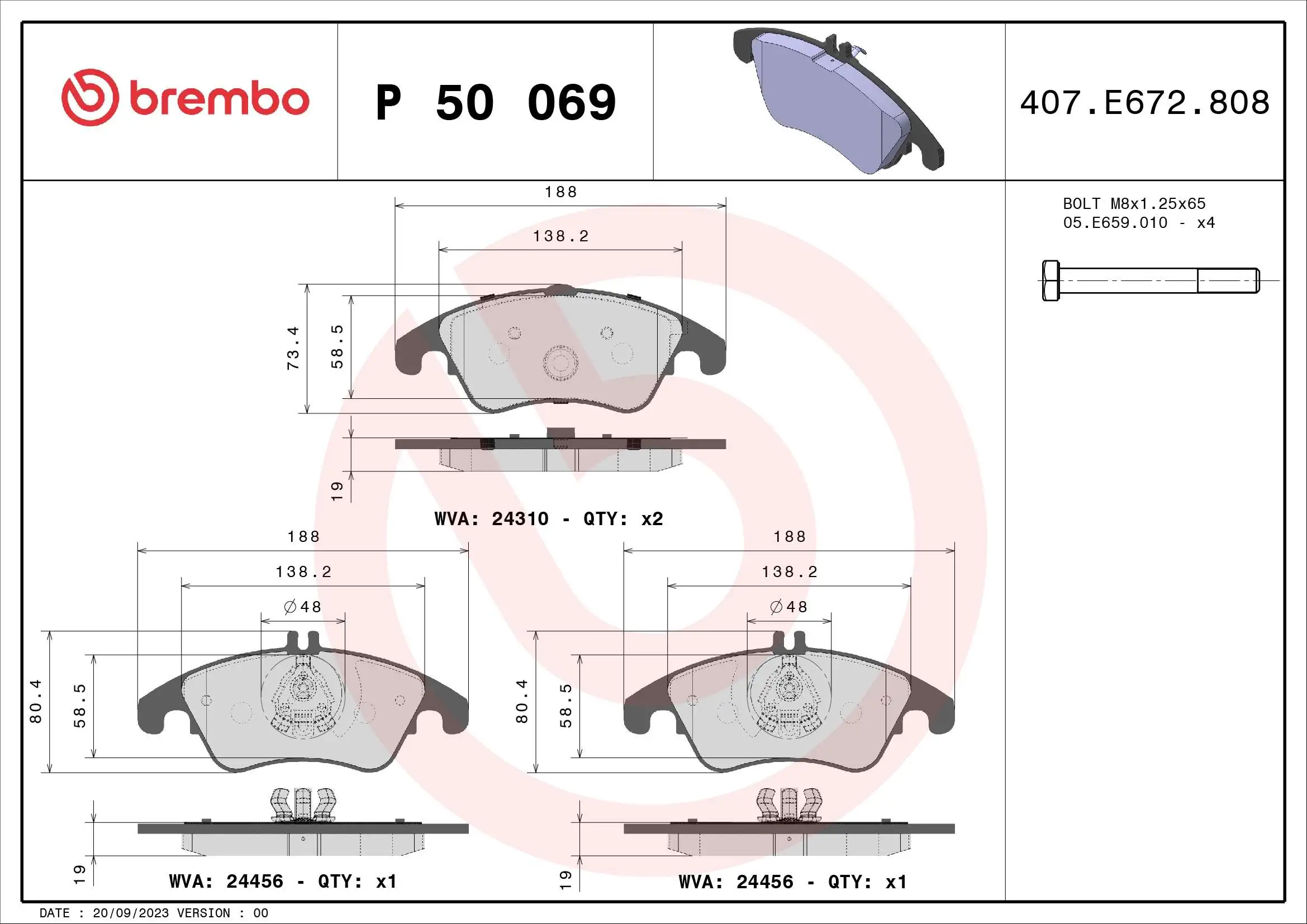 BREMBO P50069