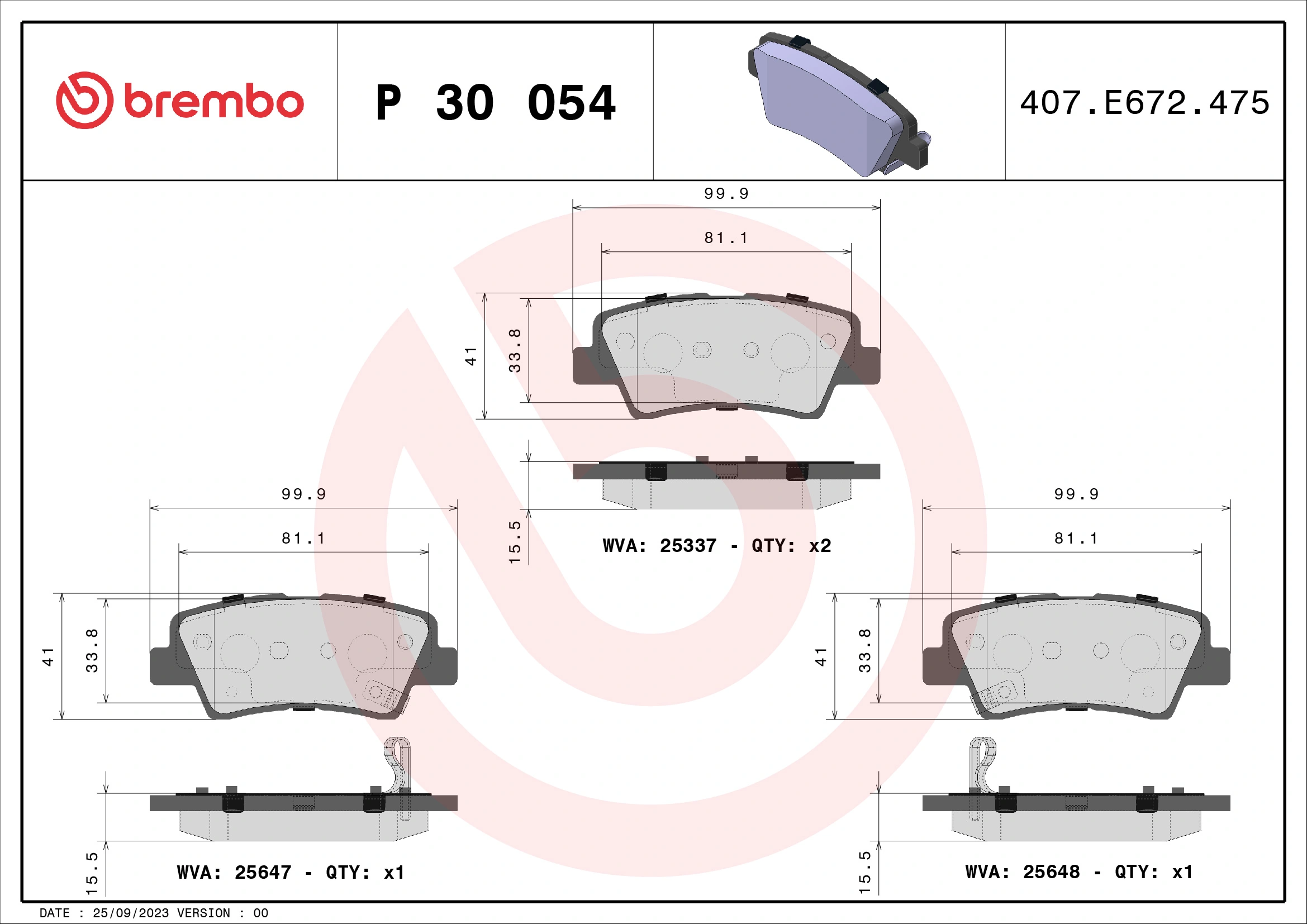 BREMBO P30054