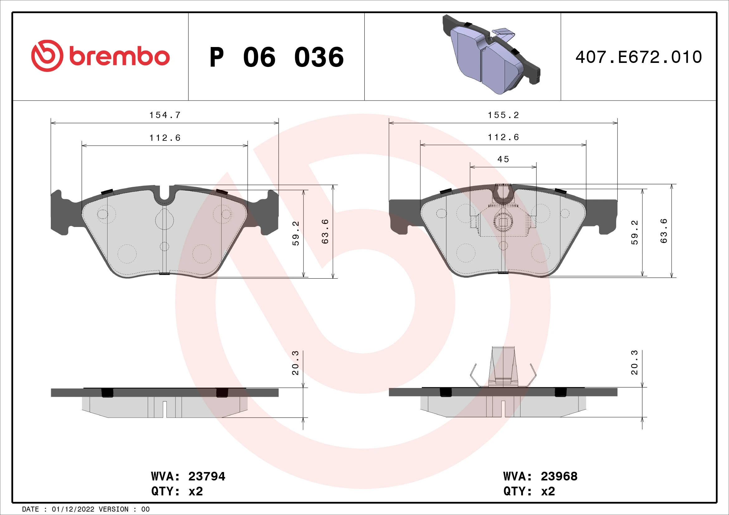 BREMBO P06036