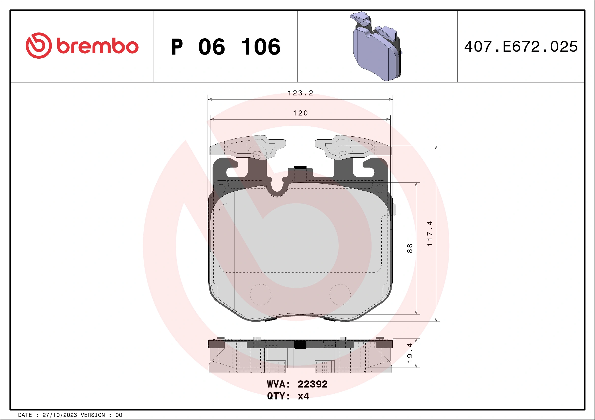 BREMBO P06106