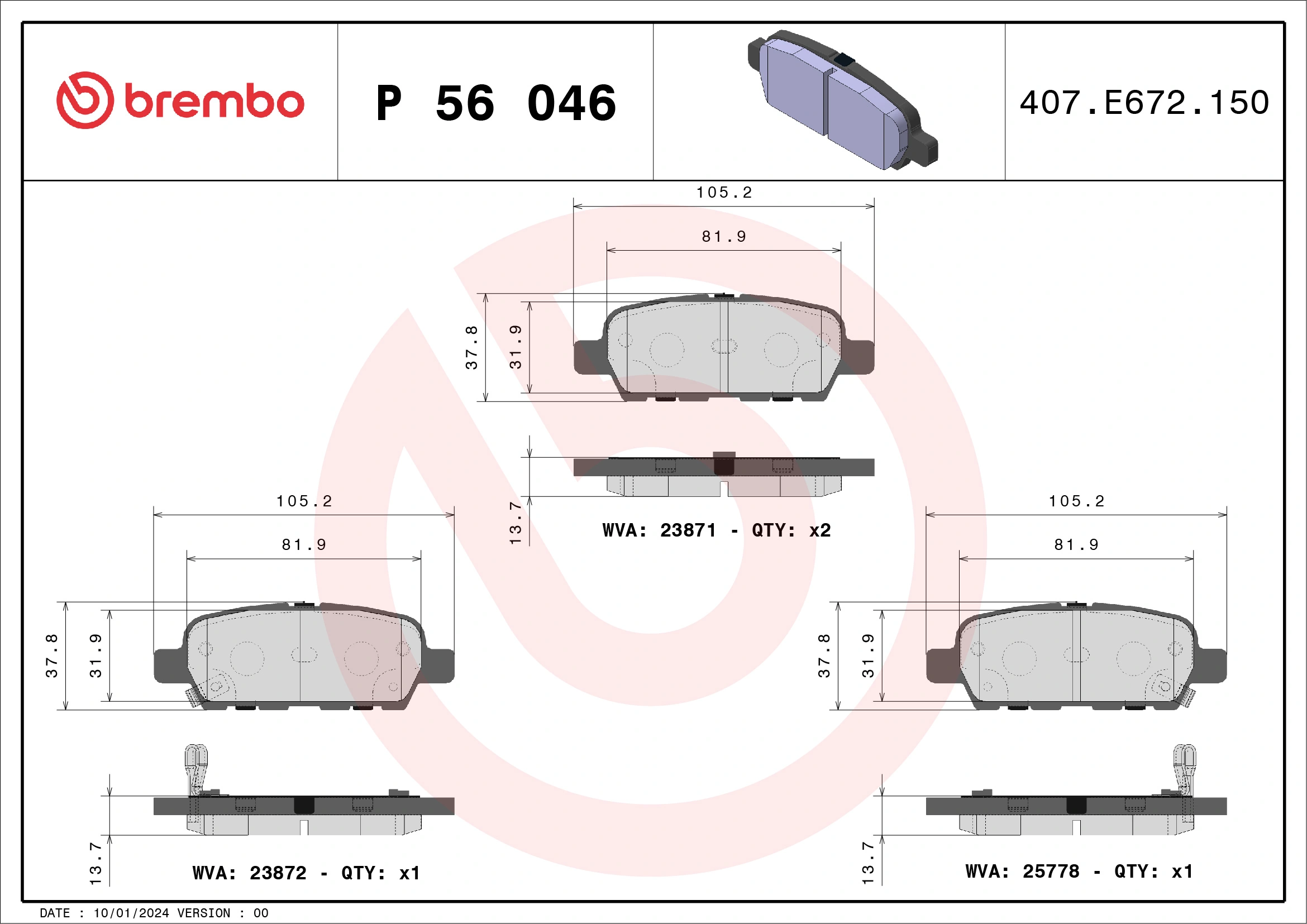 BREMBO P56046