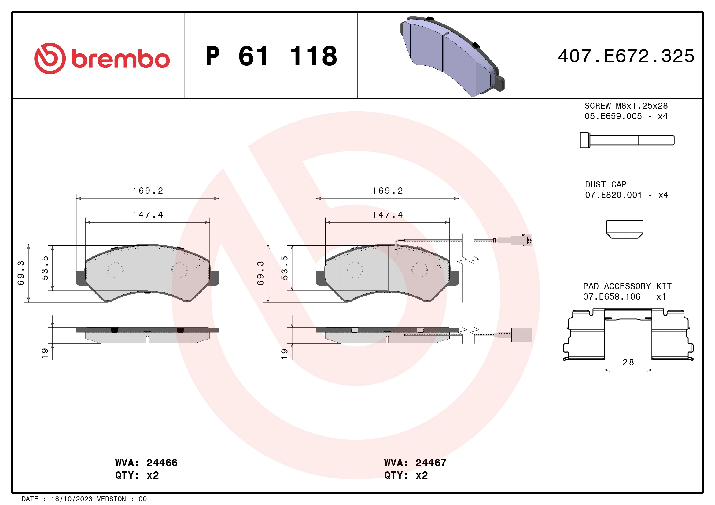 BREMBO P61118