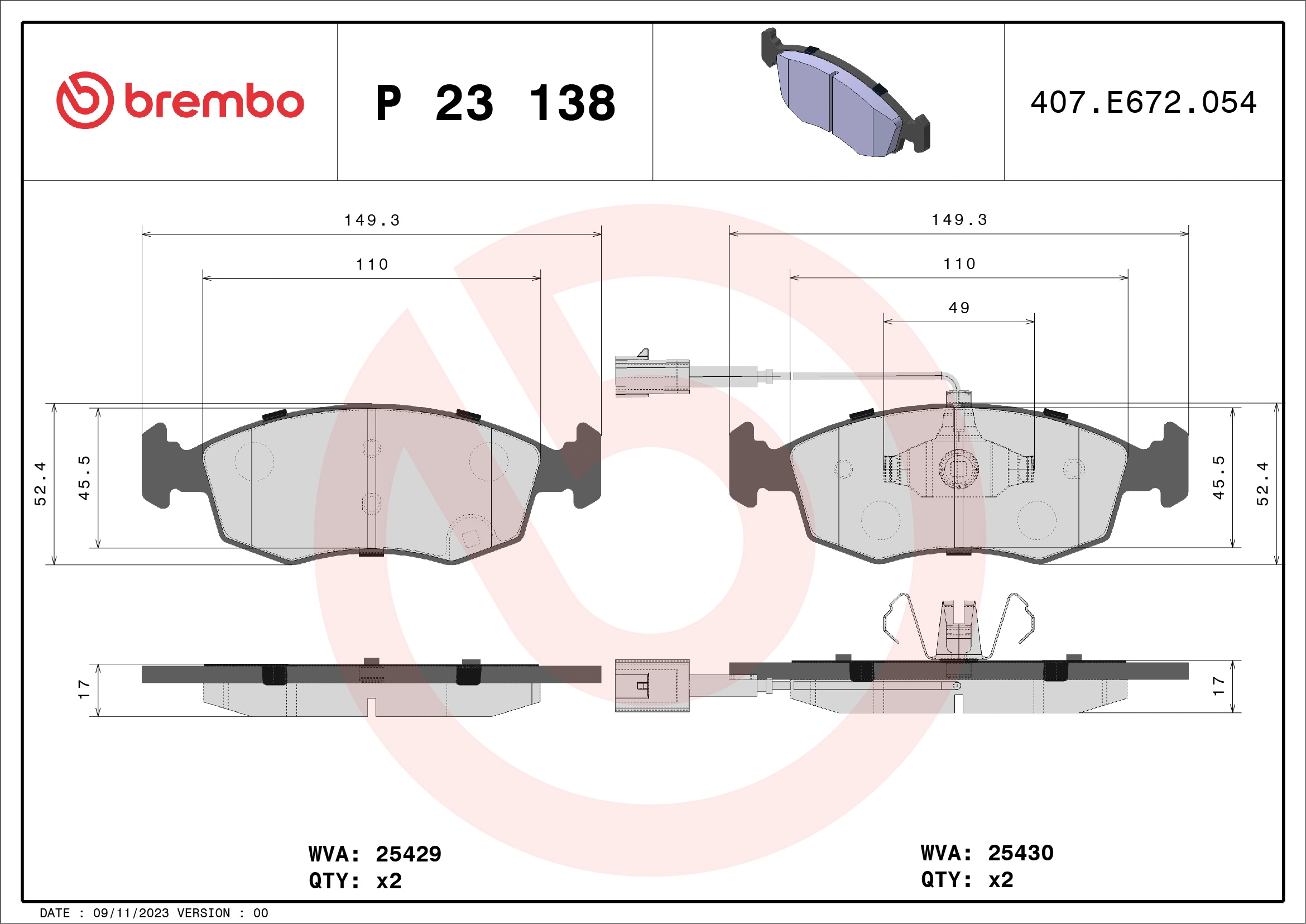 BREMBO P23138