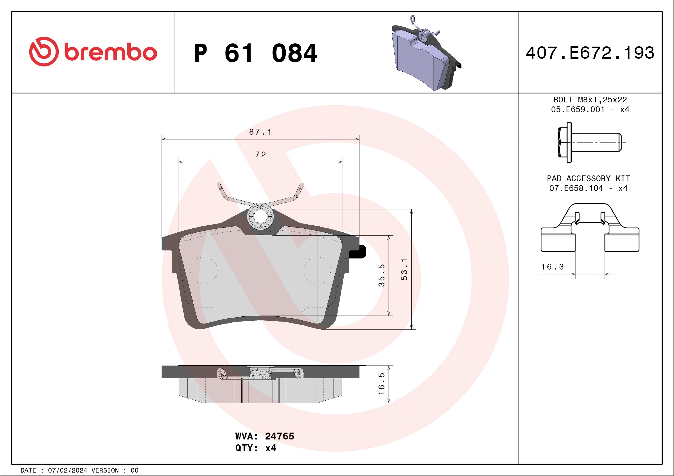 BREMBO P61084