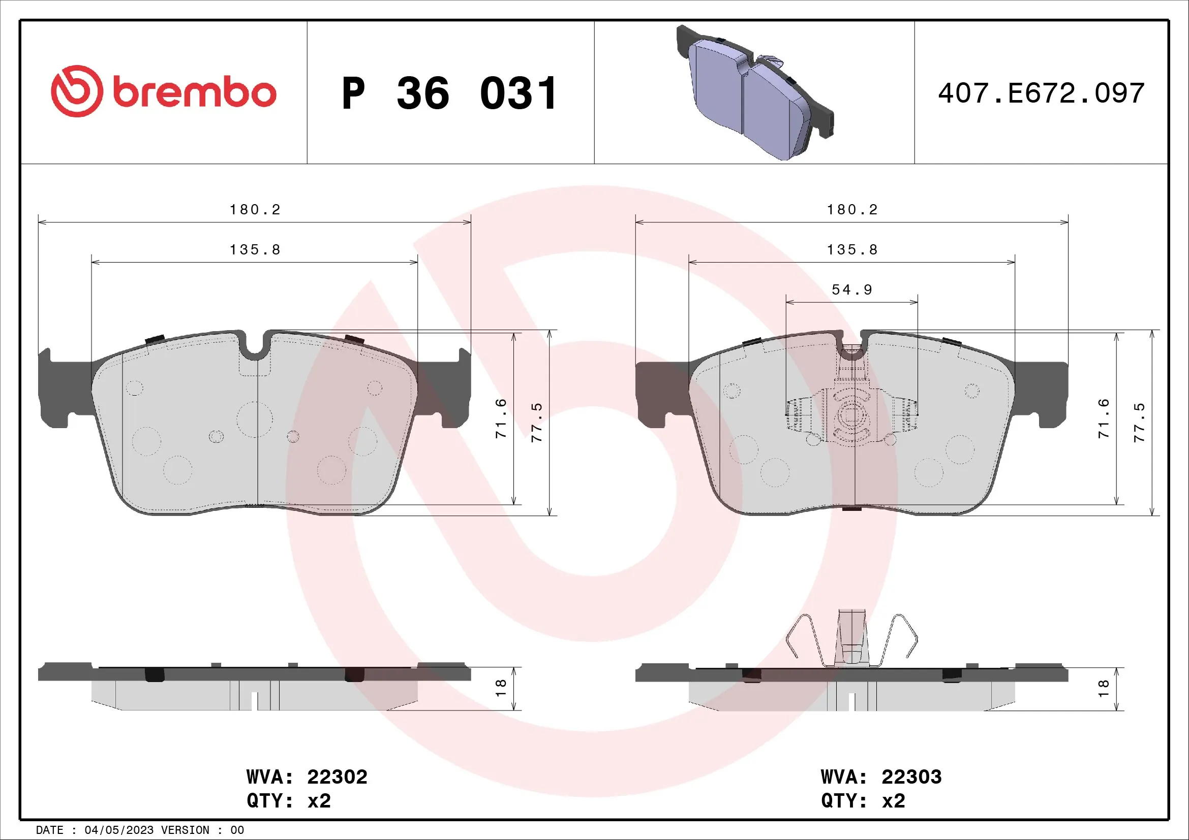 BREMBO P36031