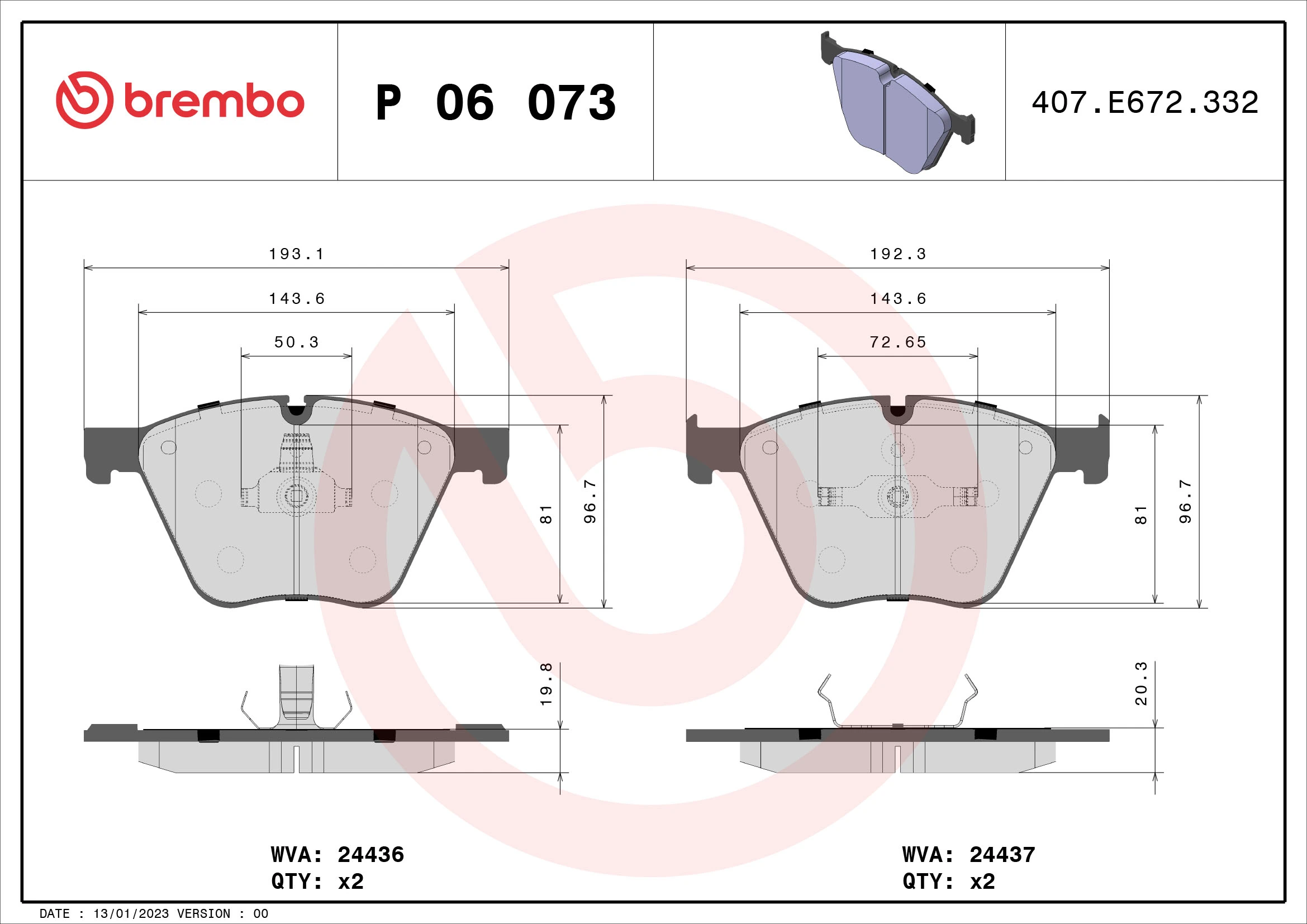 BREMBO P06073