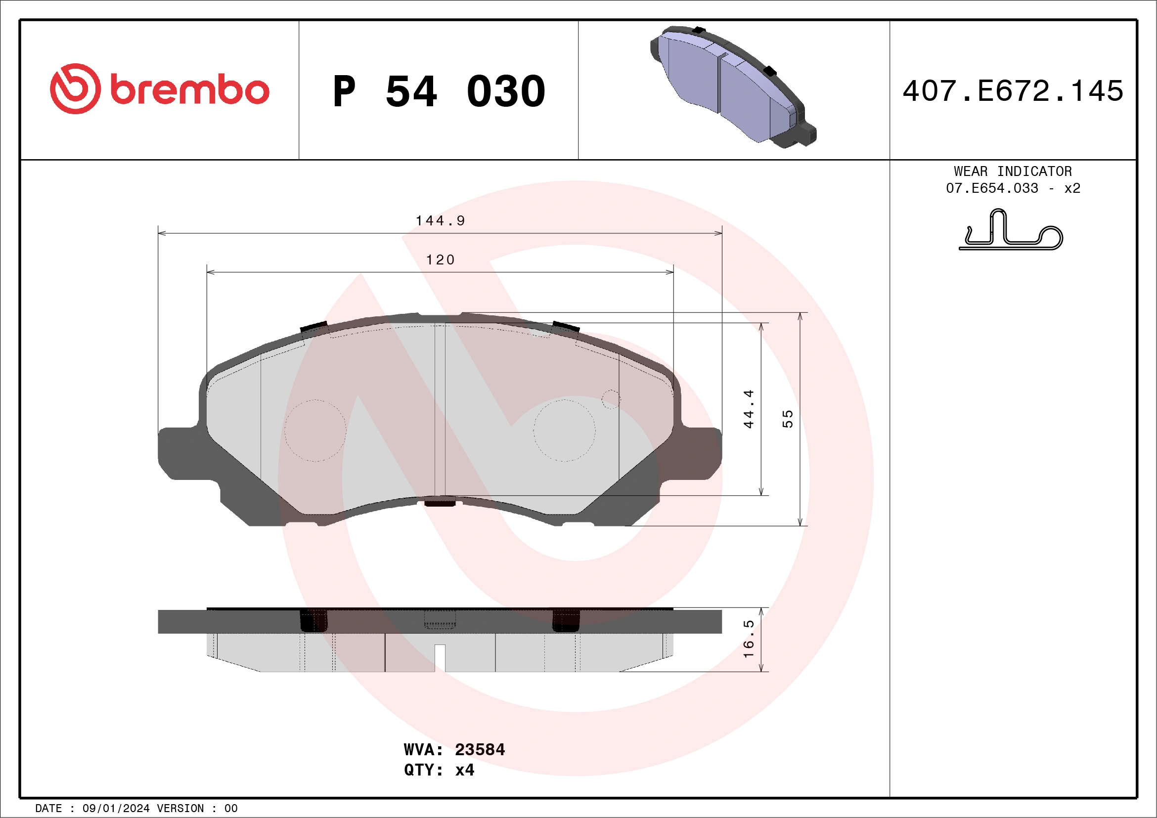 BREMBO P54030