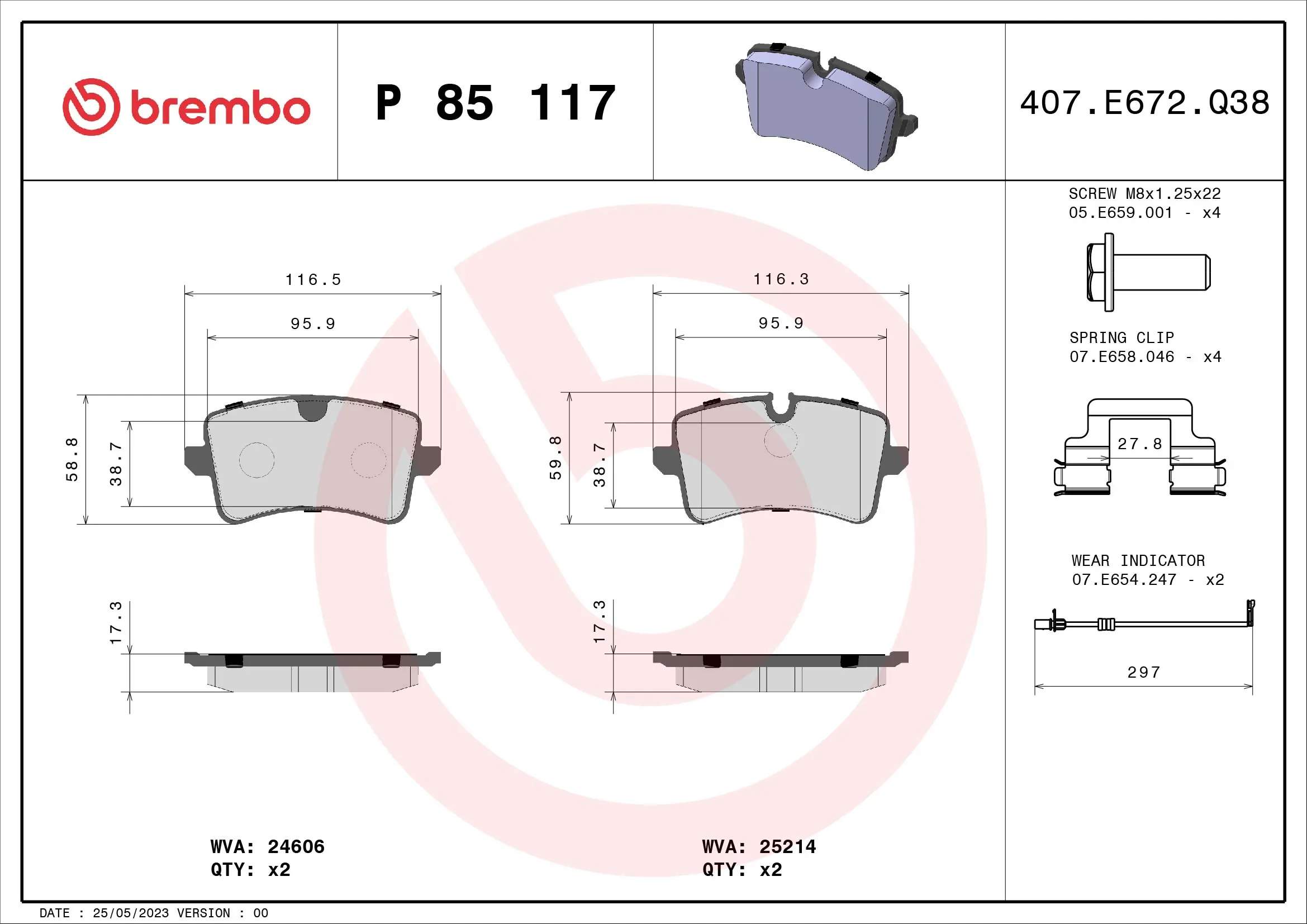 BREMBO P85117