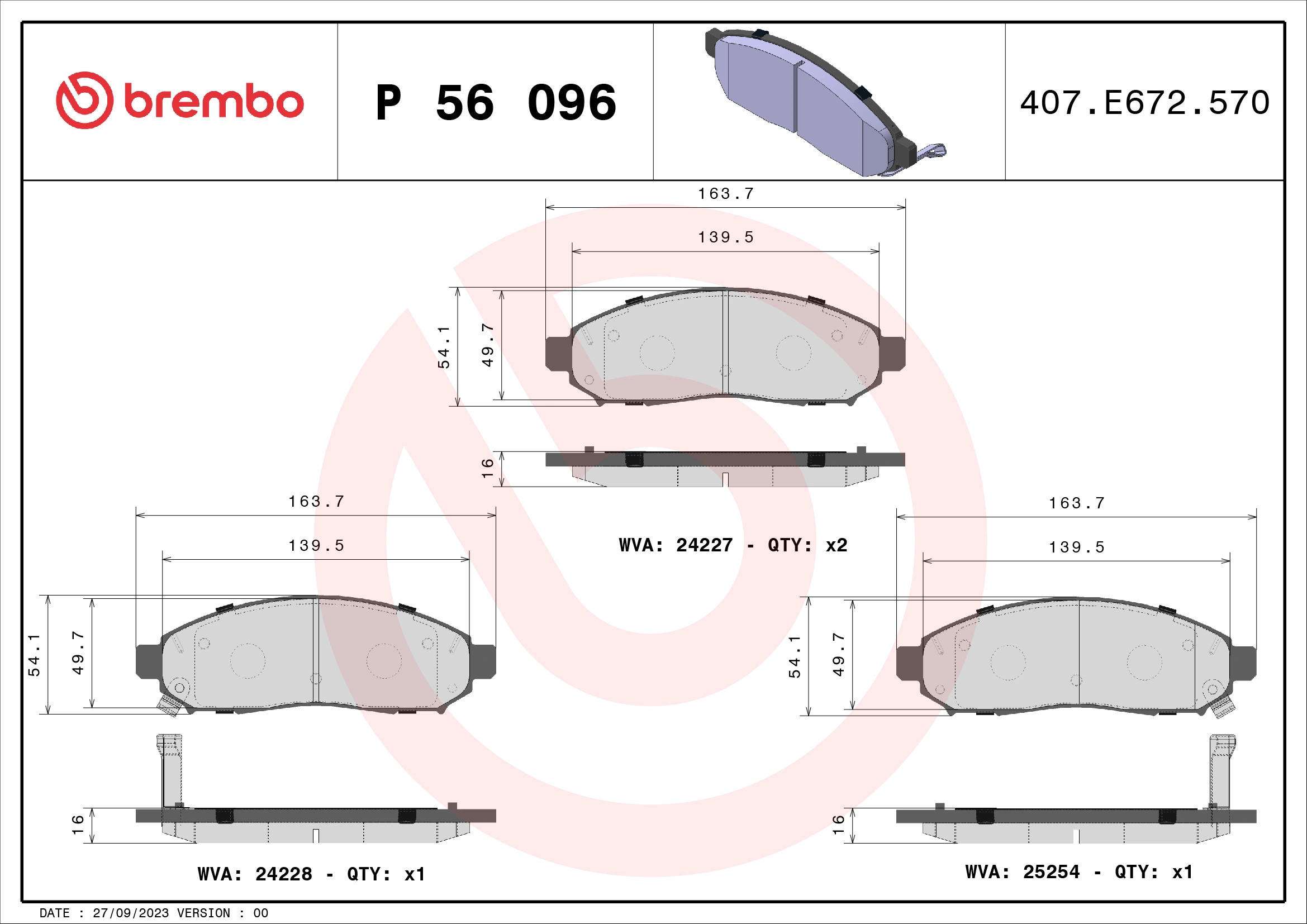 BREMBO P56096