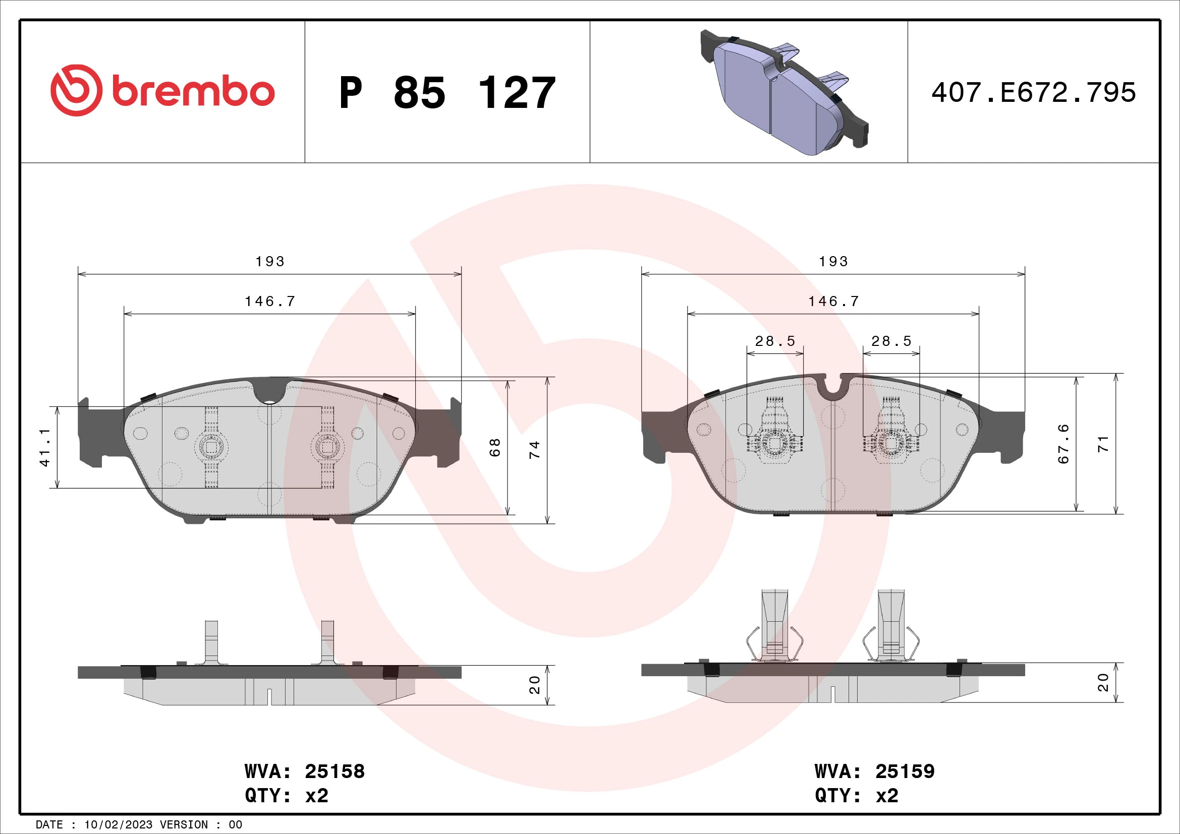 BREMBO P85127