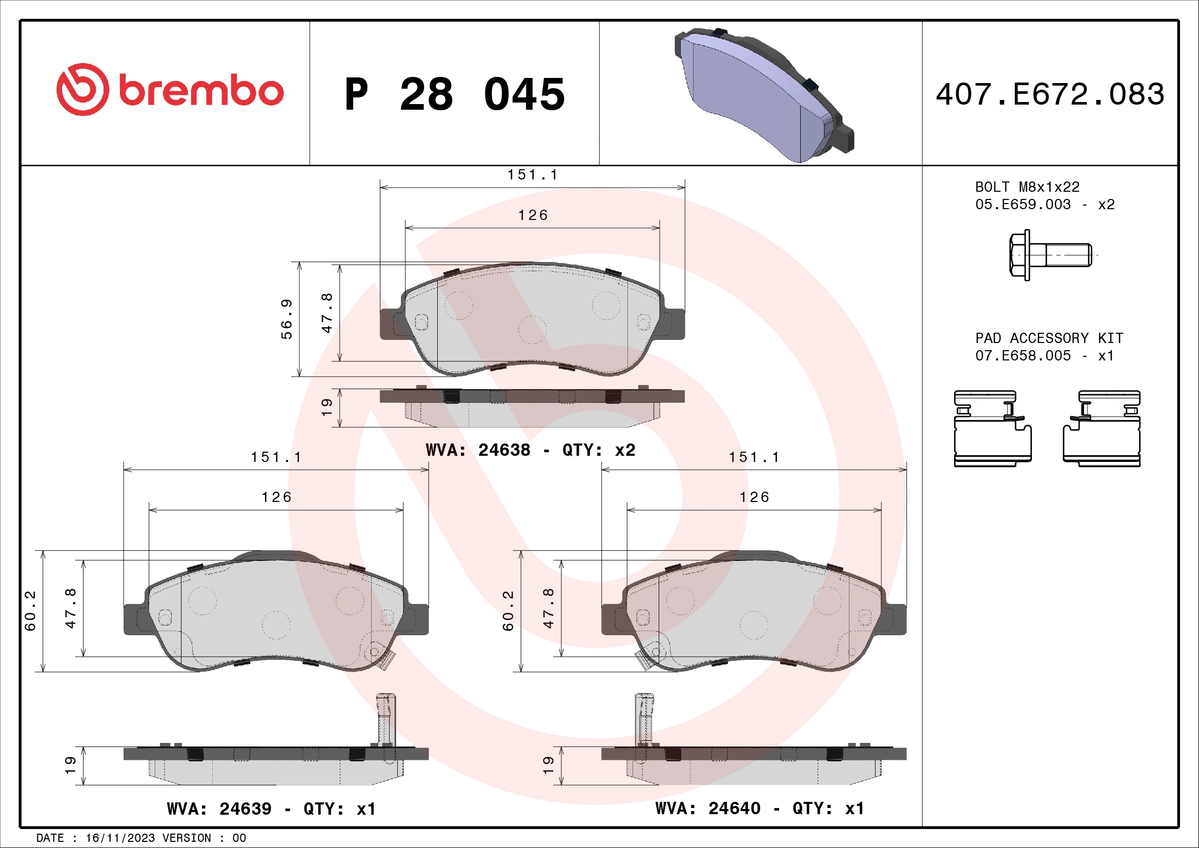 BREMBO P28045