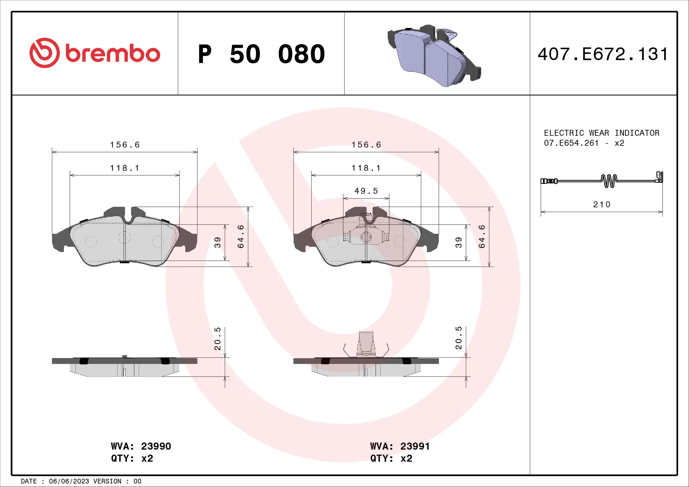 BREMBO P50080