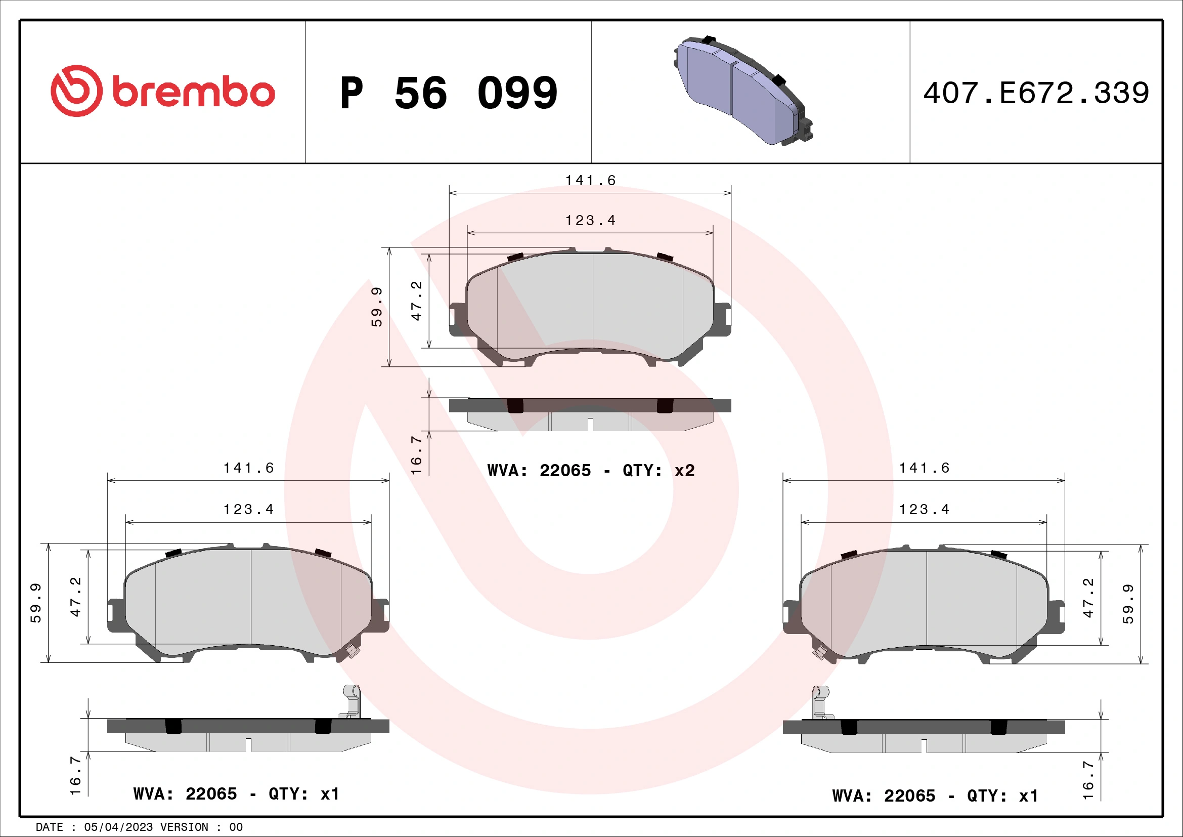 BREMBO P56099