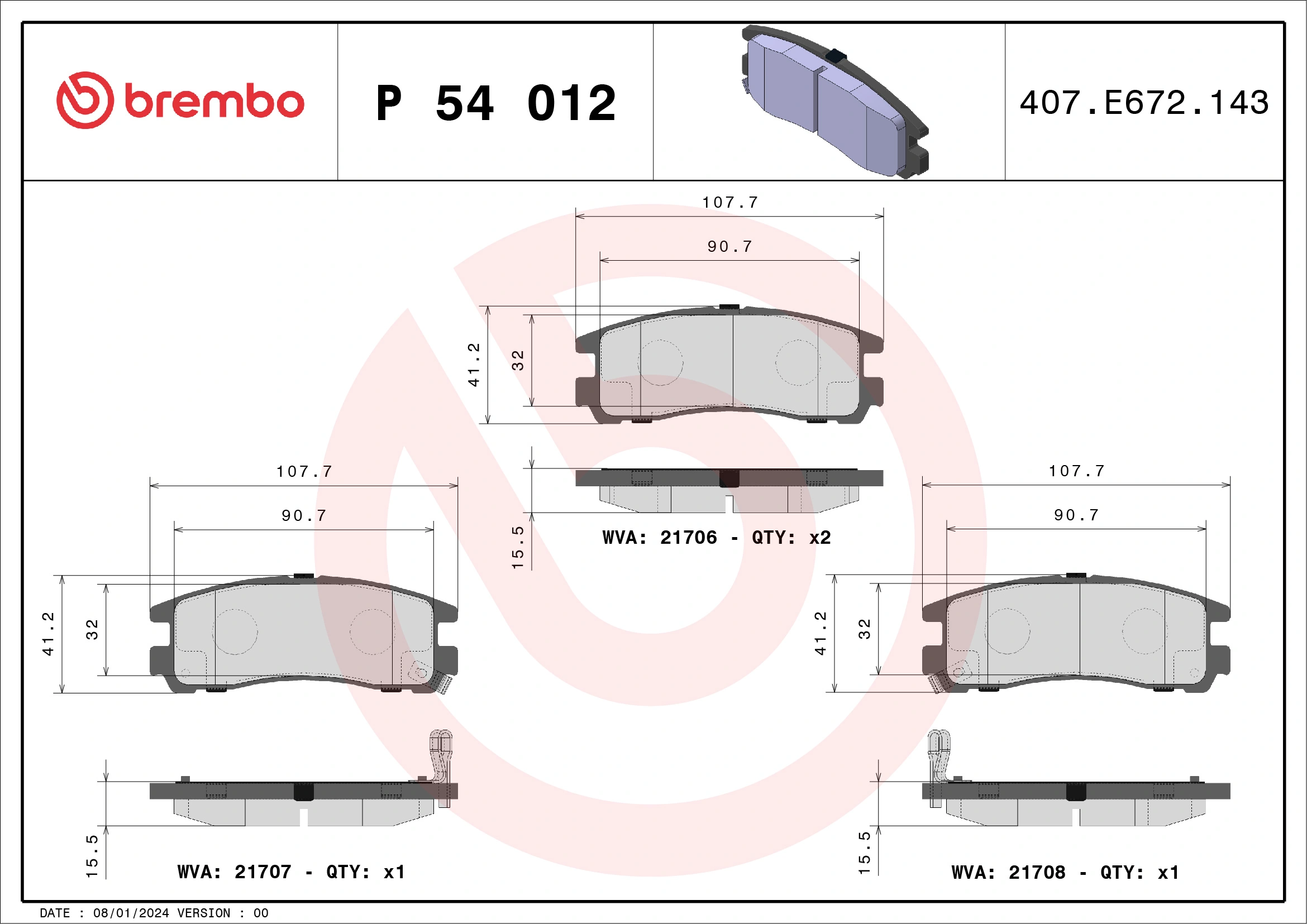 BREMBO P54012