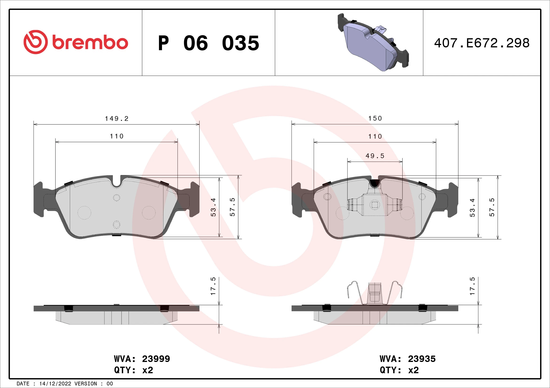 BREMBO P06035