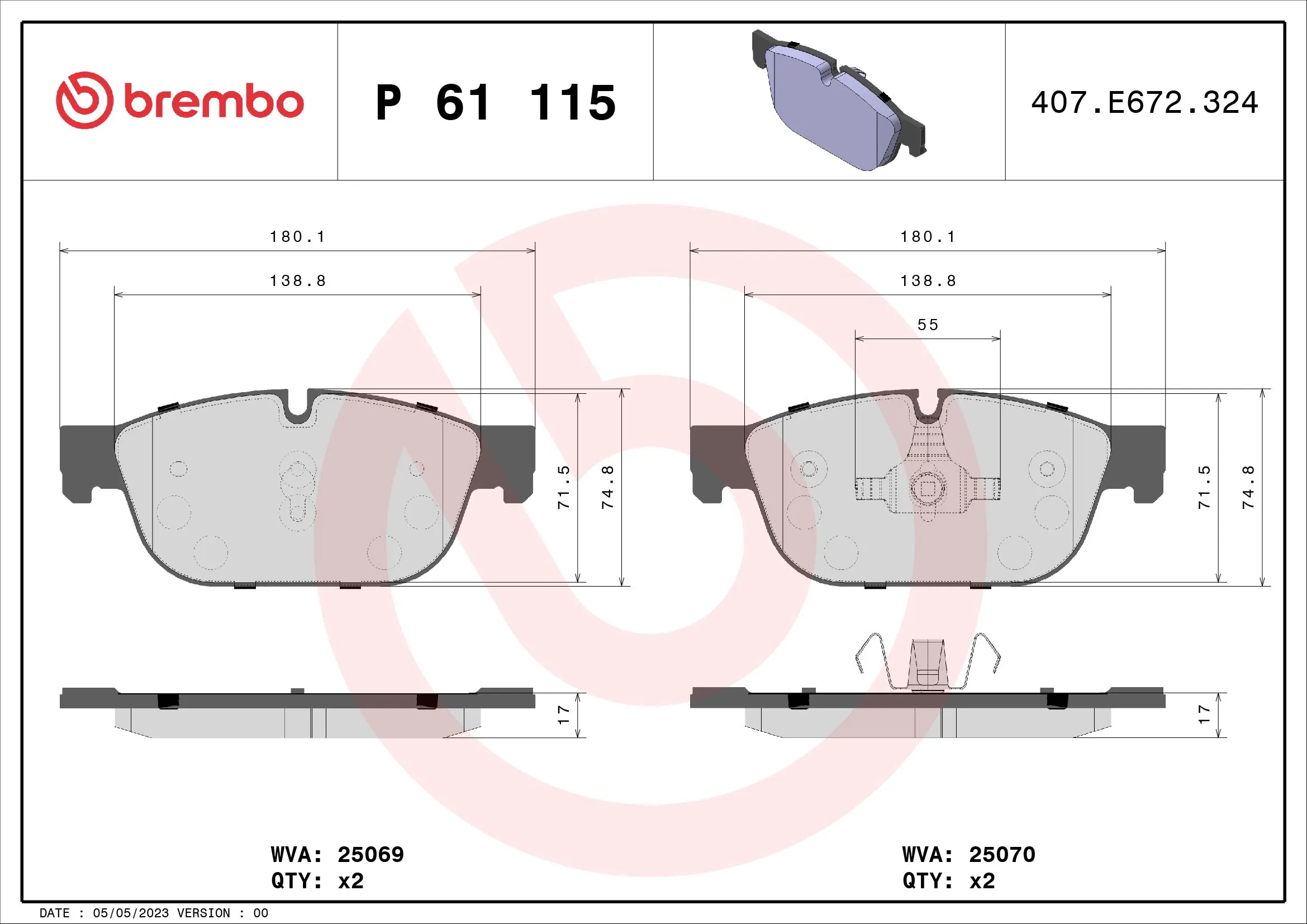BREMBO P61115