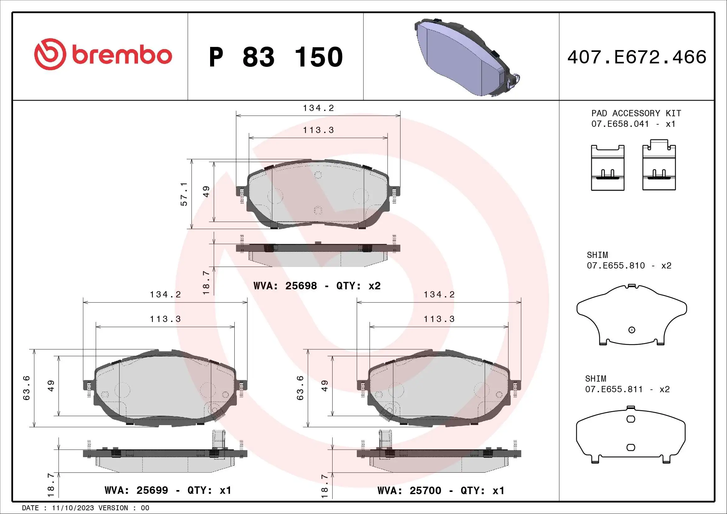 BREMBO P83150