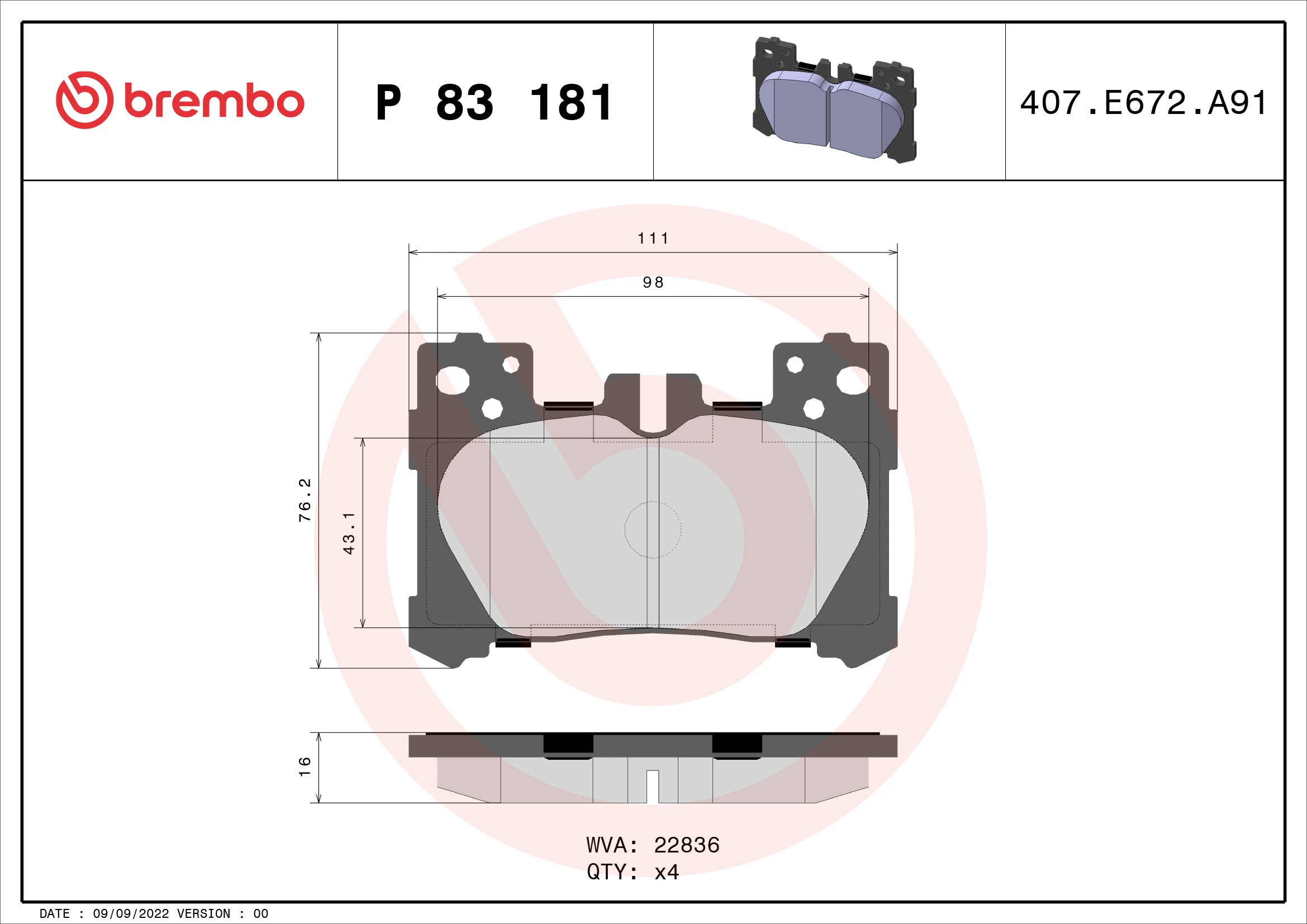 BREMBO P83181