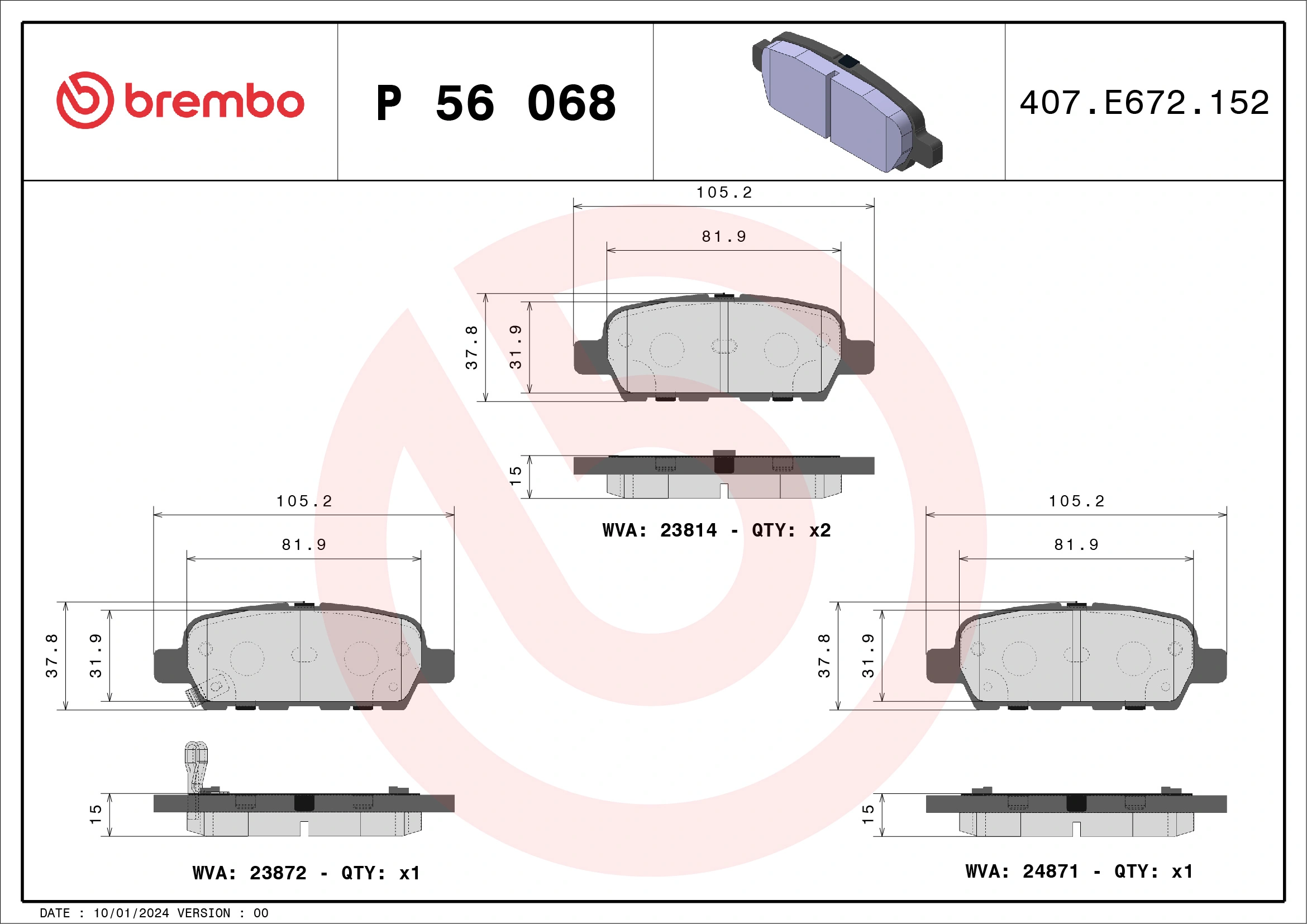 BREMBO P56068