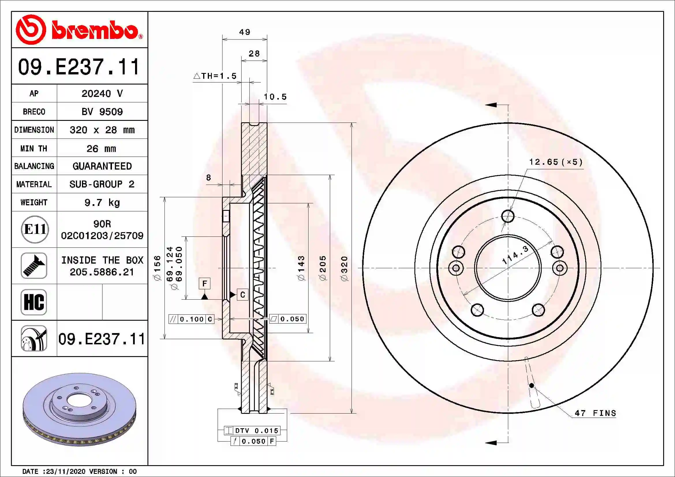 BREMBO 09E23711
