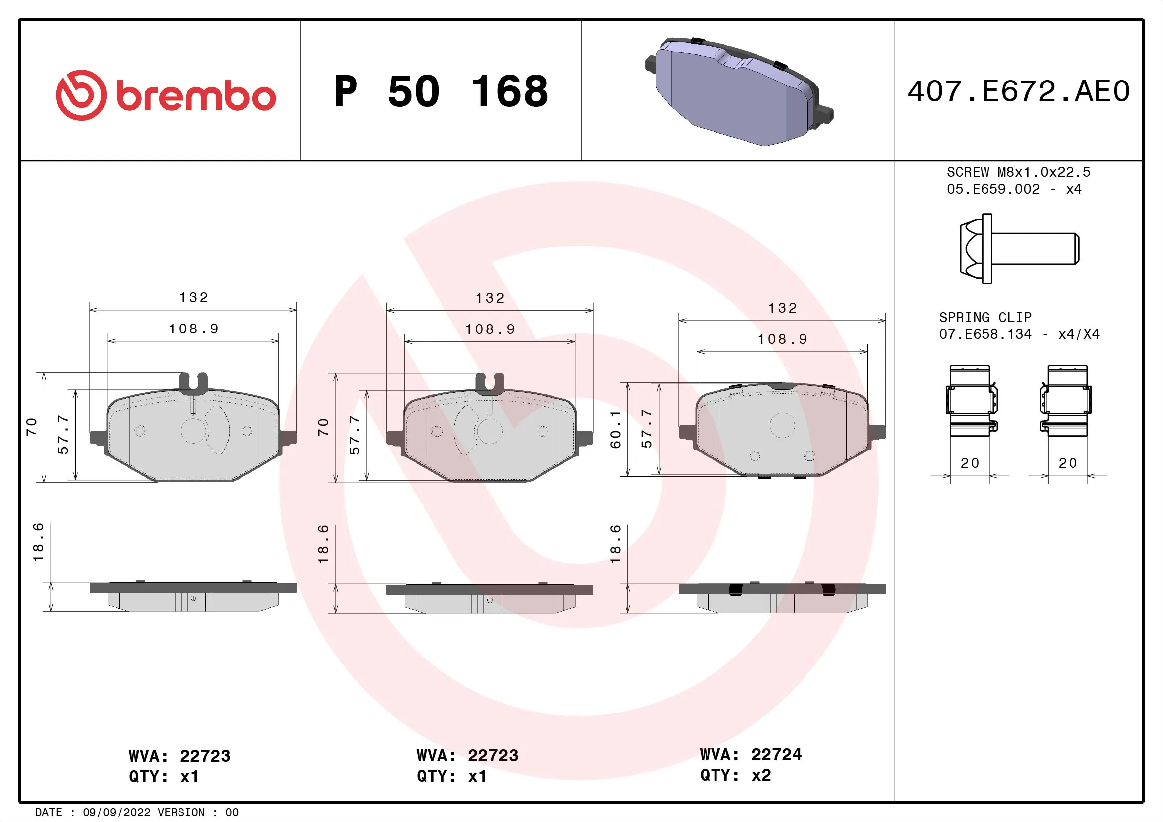 BREMBO P50168