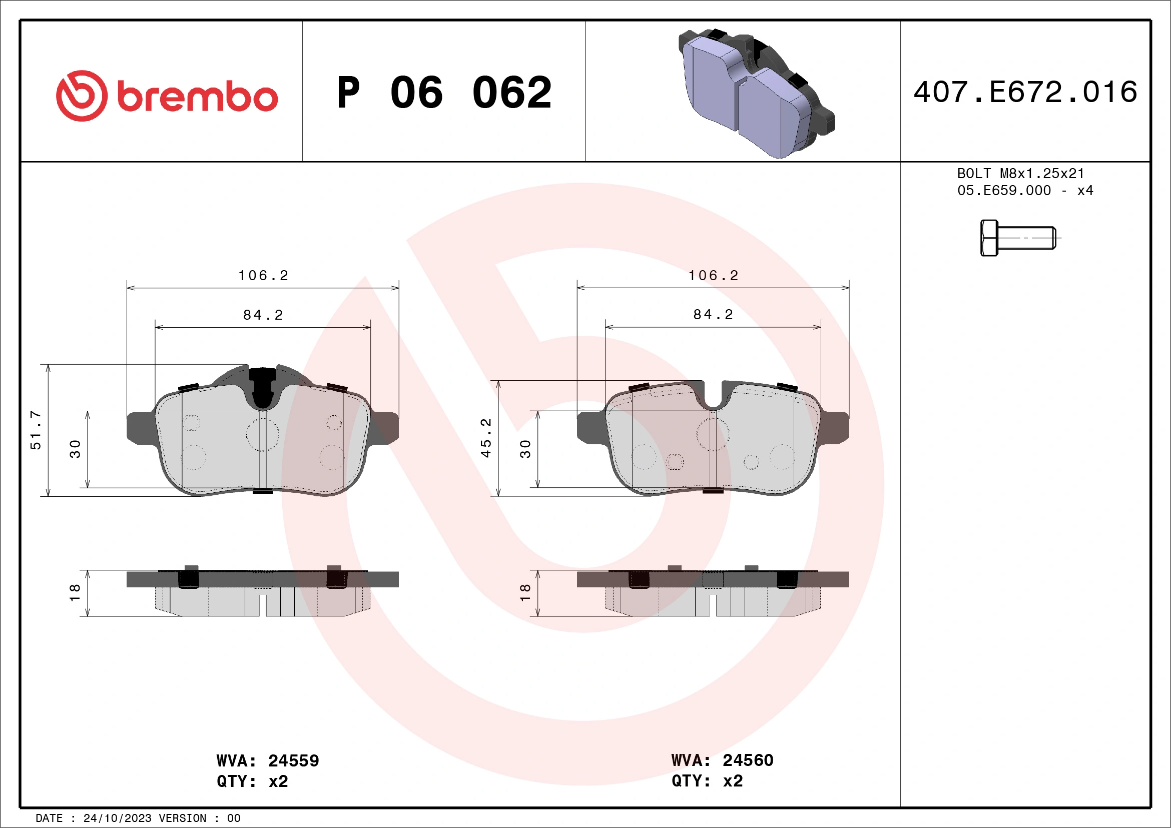 BREMBO P06062