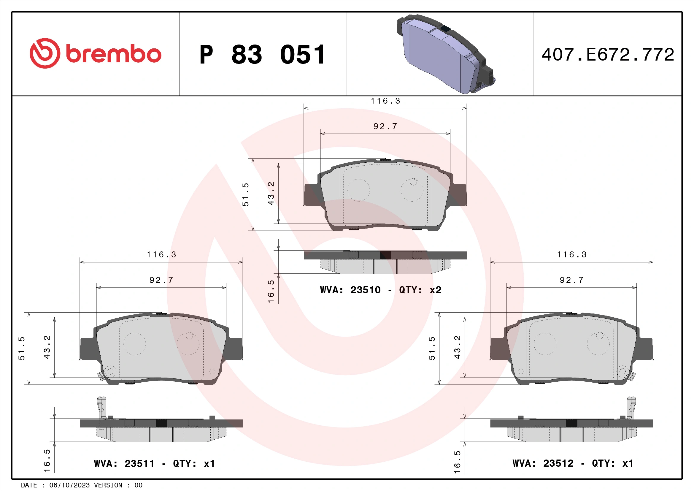 BREMBO P83051
